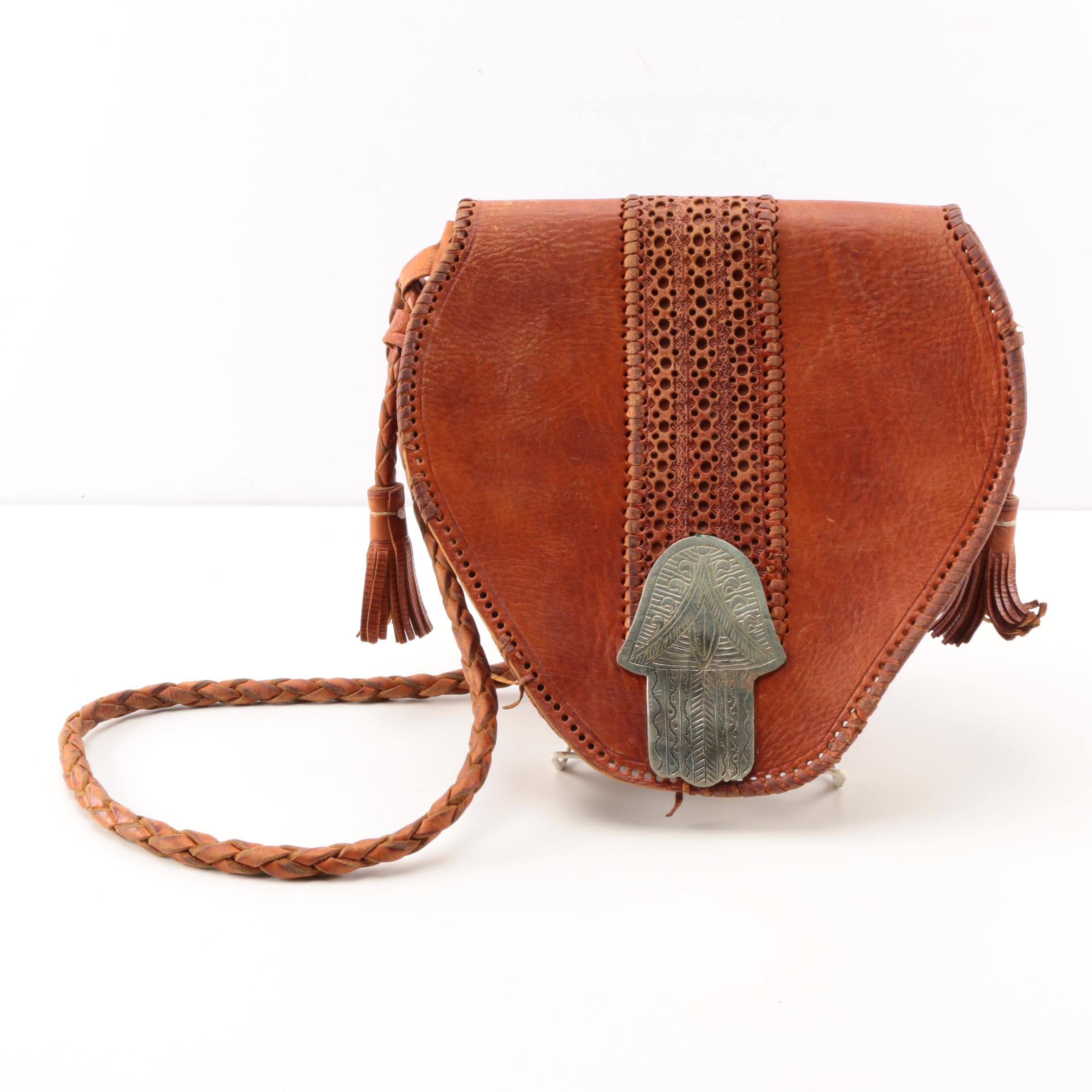 Vintage Moroccan Handcrafted Leather Bag