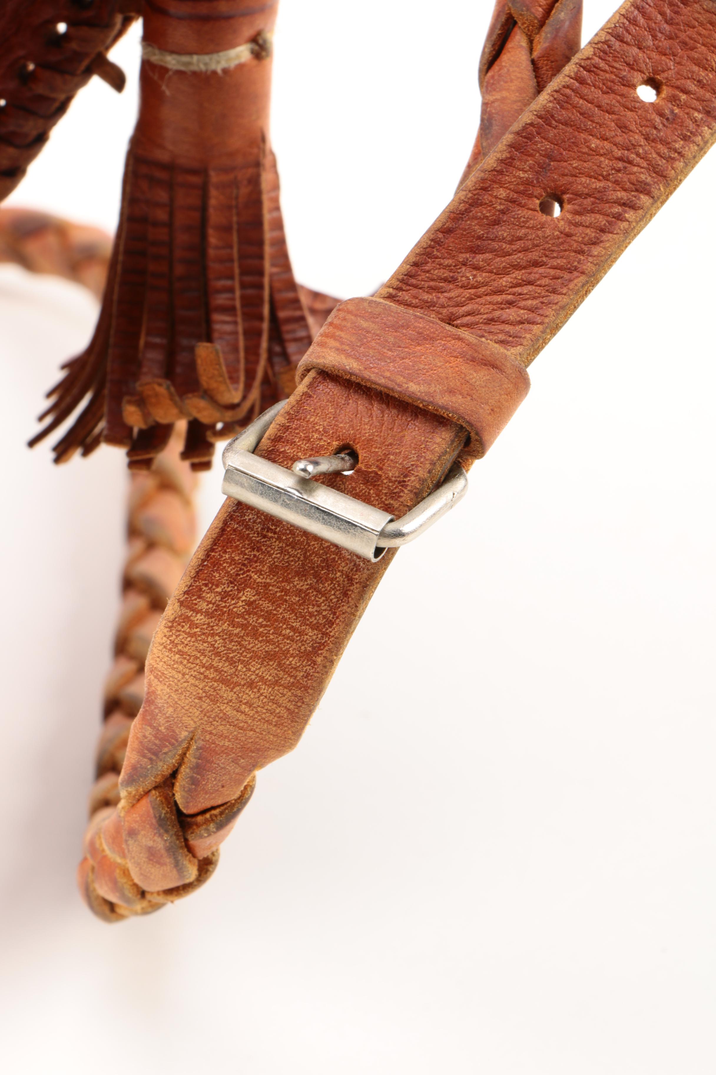 Vintage Moroccan Handcrafted Leather Bag