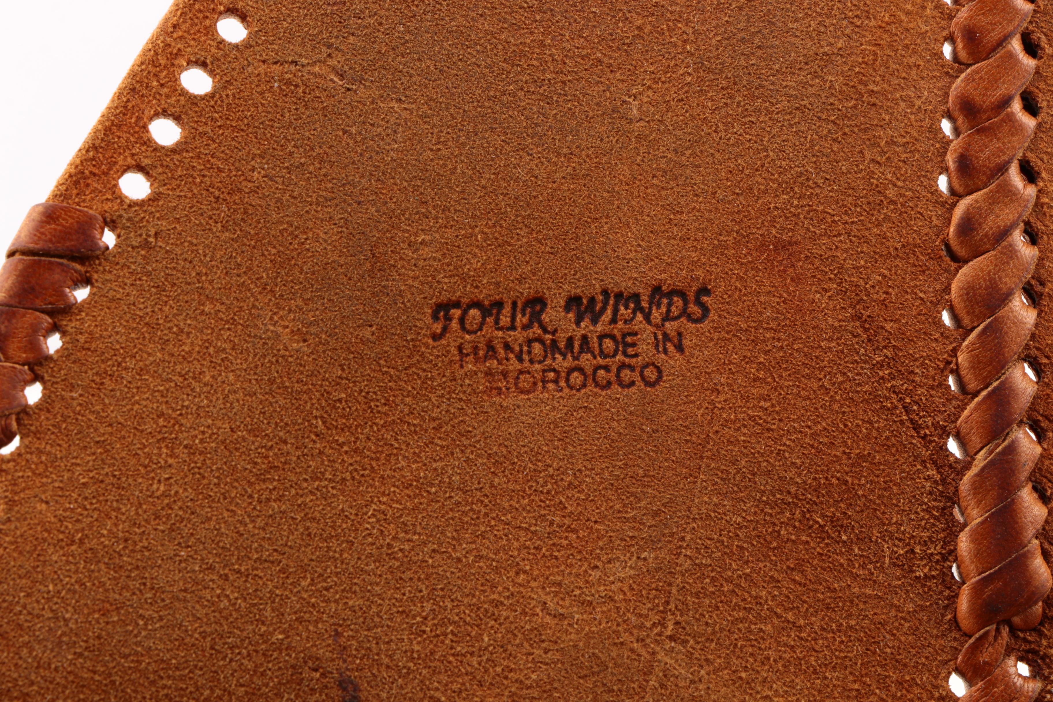 Vintage Moroccan Handcrafted Leather Bag