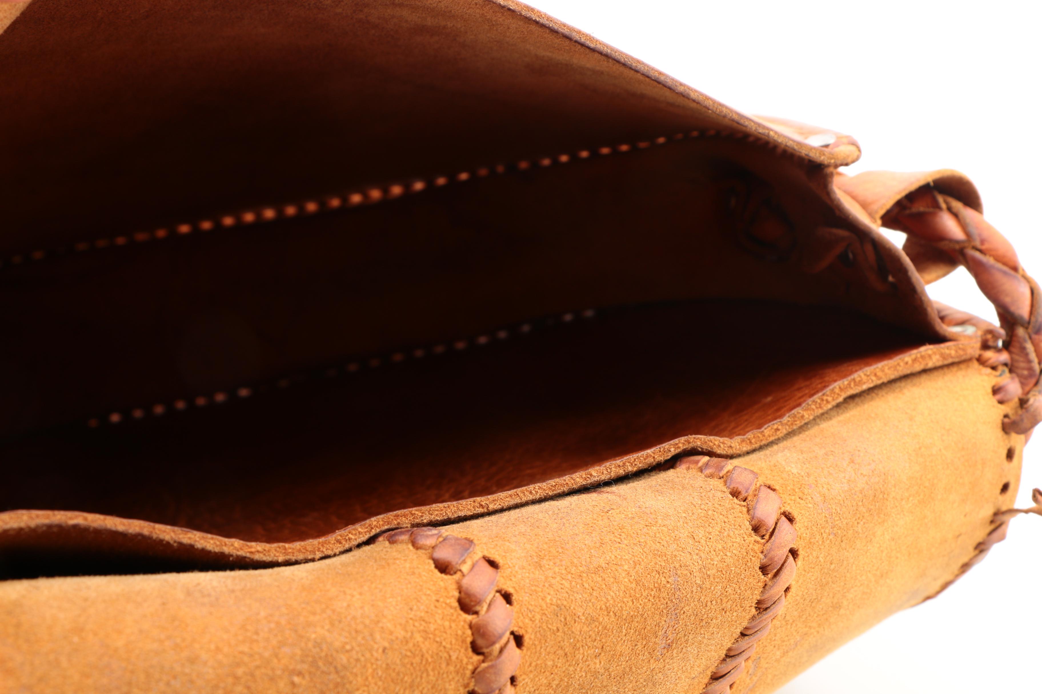 Vintage Moroccan Handcrafted Leather Bag