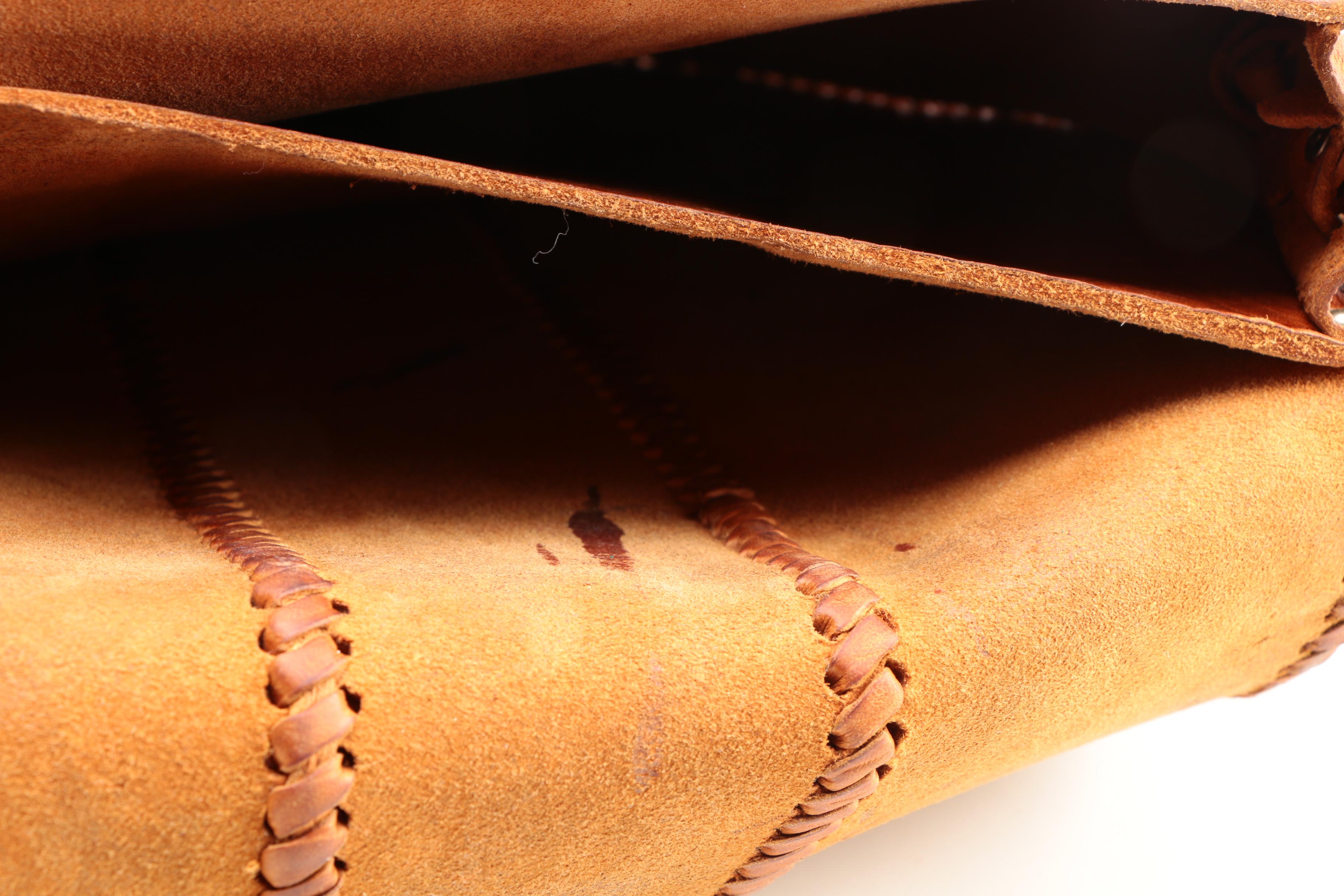 Vintage Moroccan Handcrafted Leather Bag