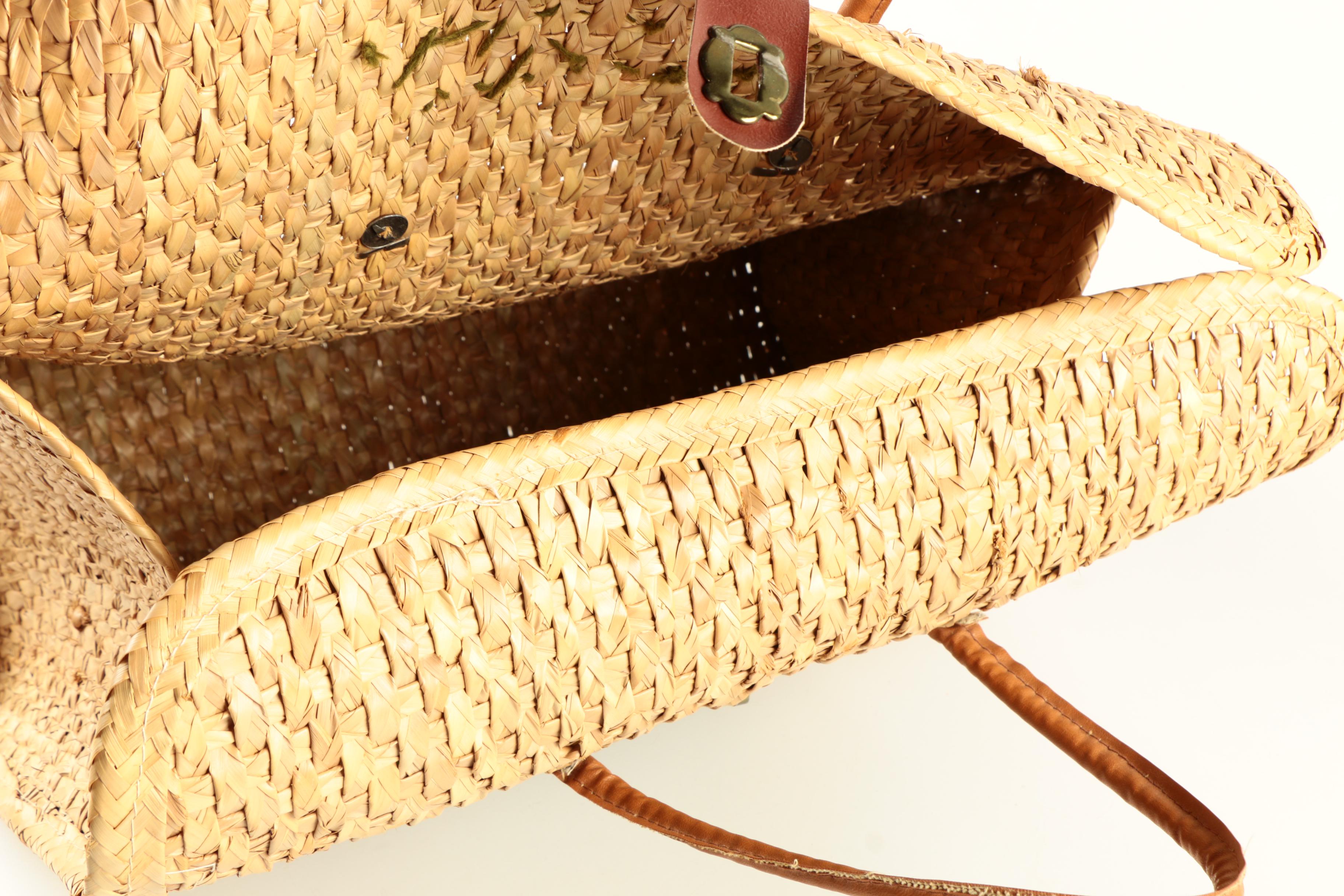 Embroidered Woven Handbags