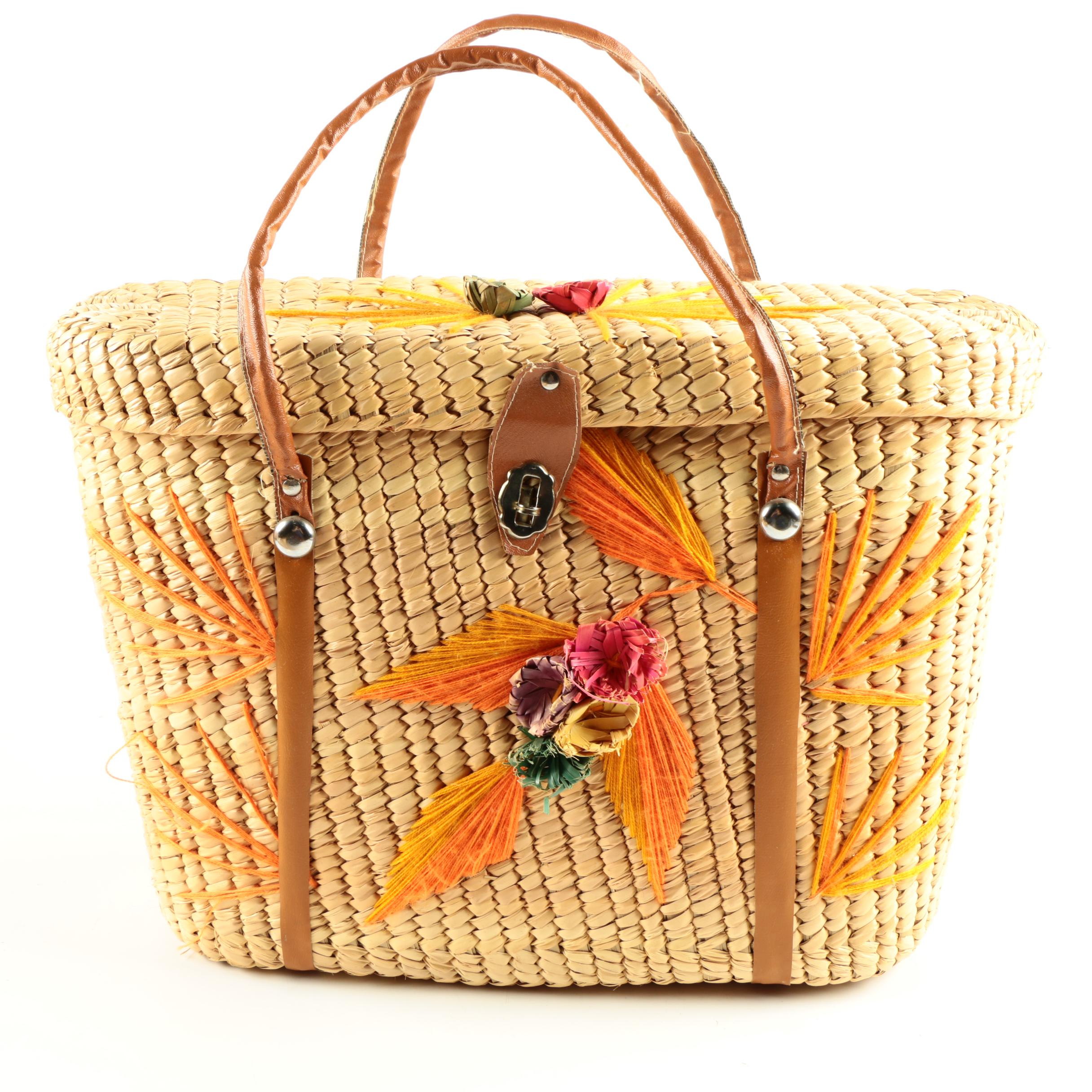 Embroidered Woven Handbags