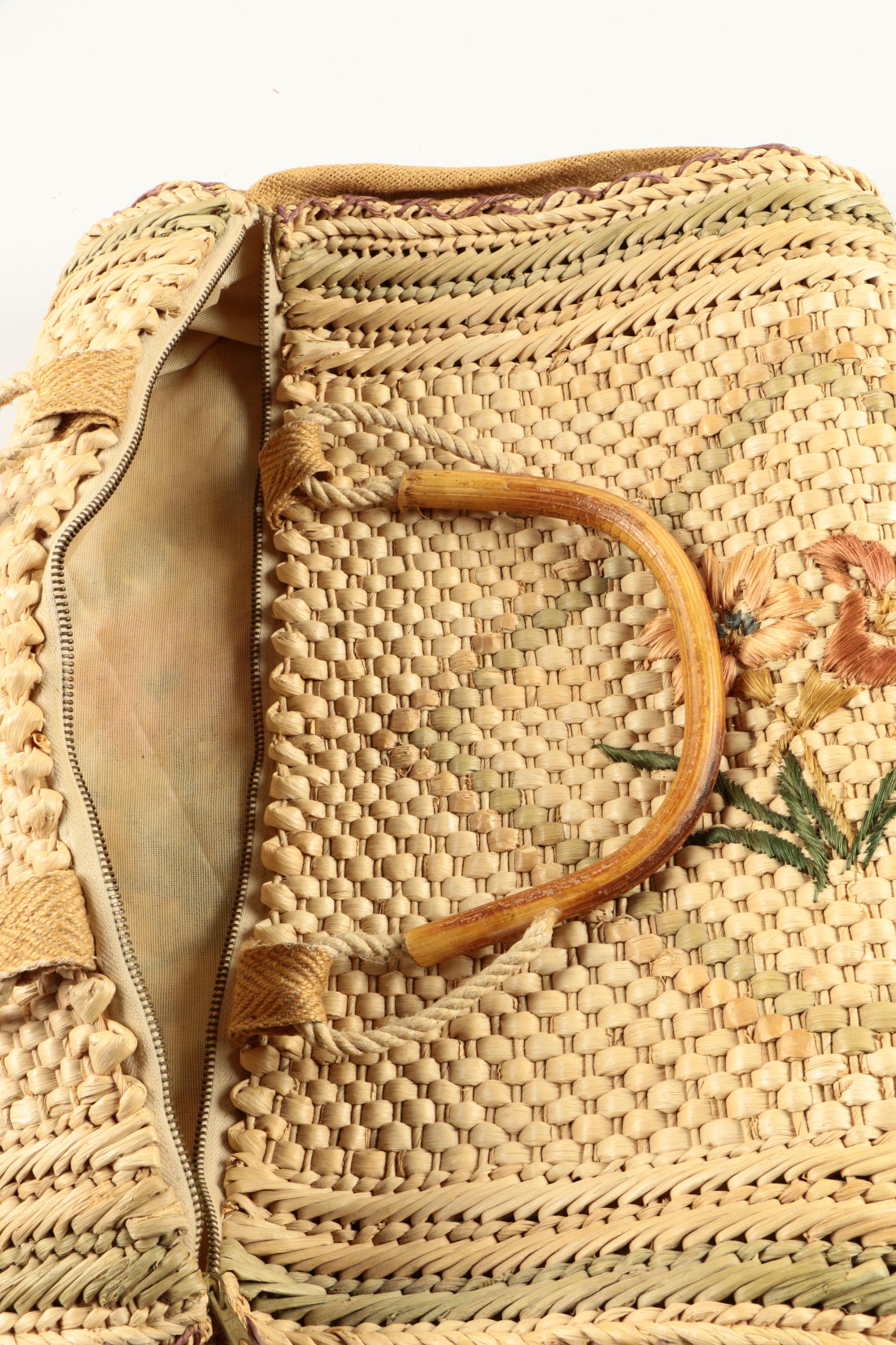 Embroidered Woven Handbags