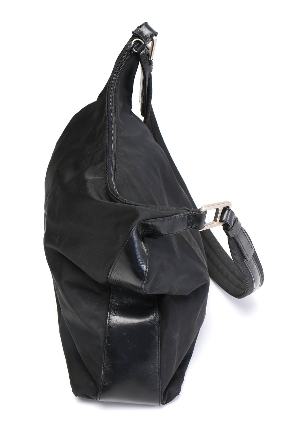 Prada Black Nylon and Leather Handbag