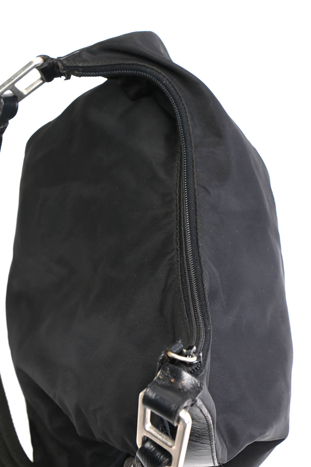 Prada Black Nylon and Leather Handbag