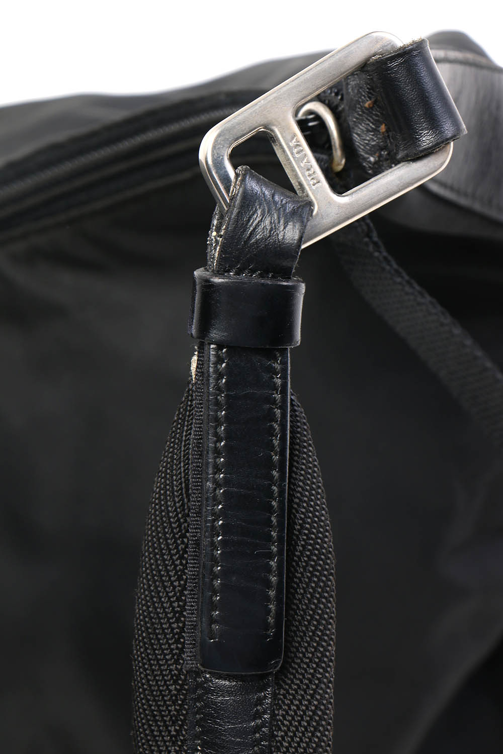 Prada Black Nylon and Leather Handbag