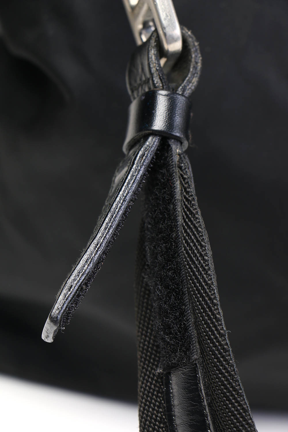 Prada Black Nylon and Leather Handbag