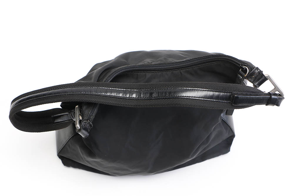 Prada Black Nylon and Leather Handbag