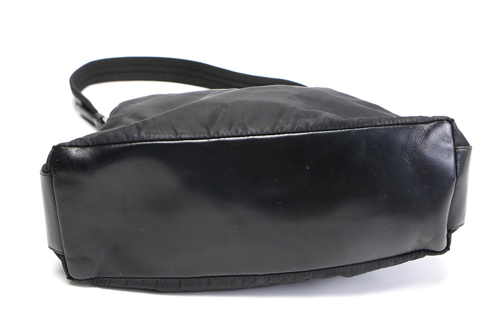 Prada Black Nylon and Leather Handbag