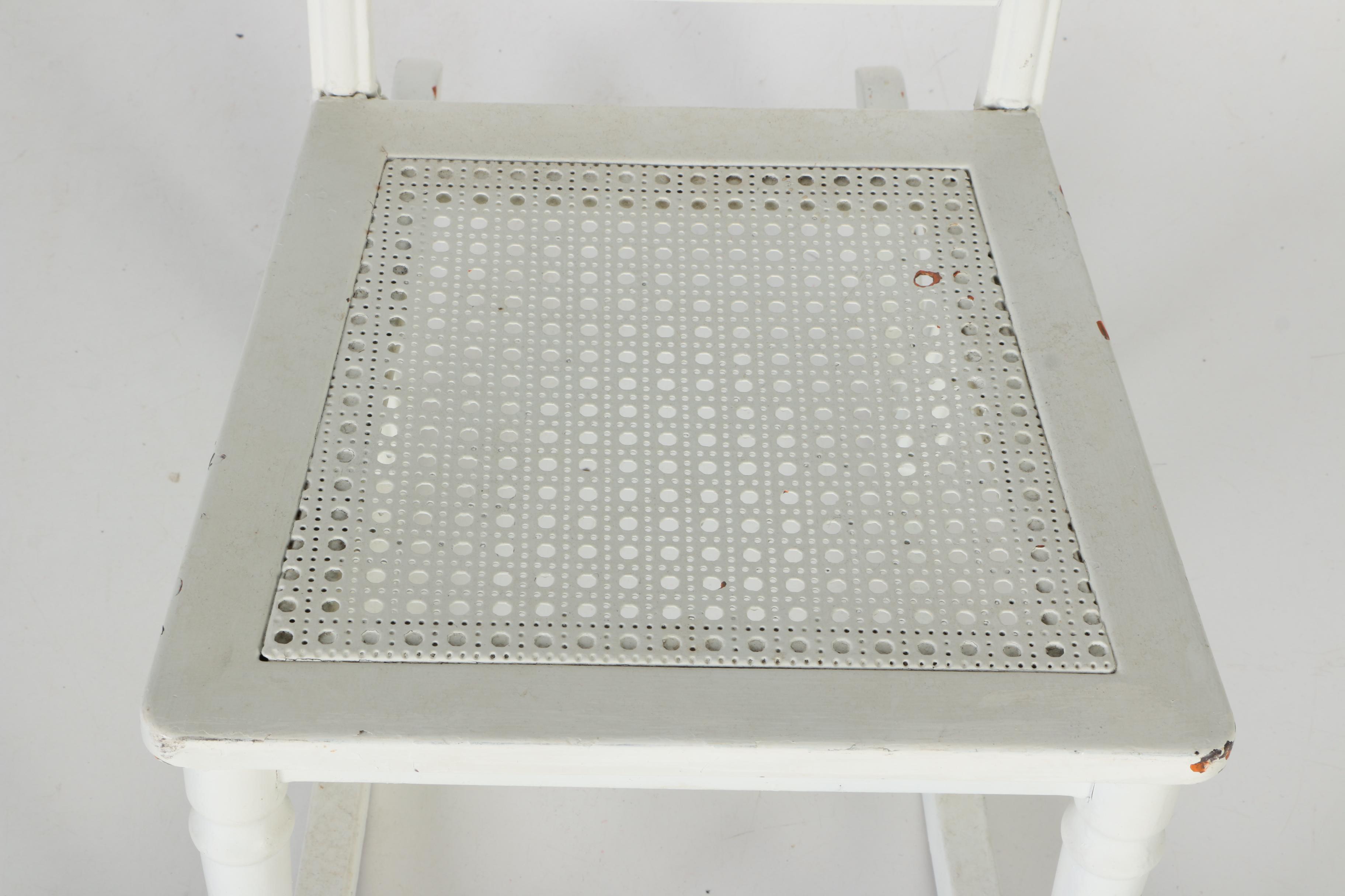 White Metal Rocking Chair