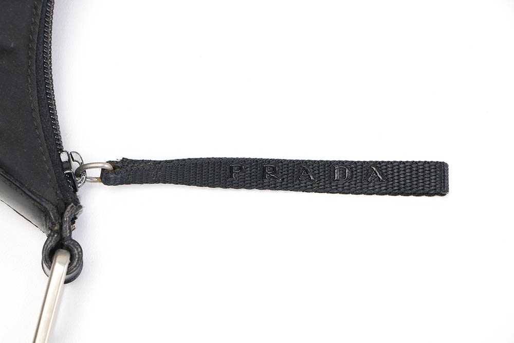 Prada Black Nylon and Leather Handbag