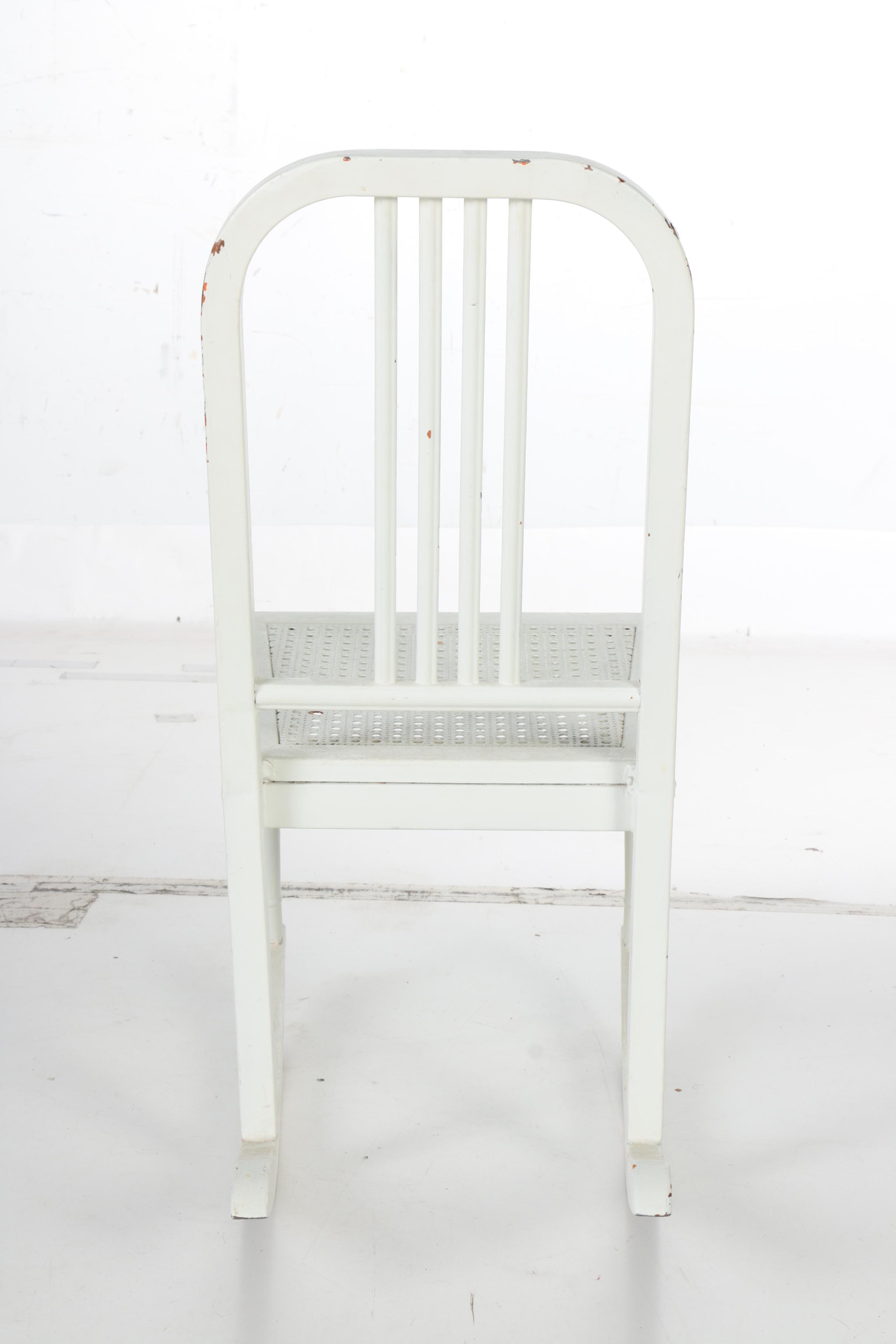 White Metal Rocking Chair