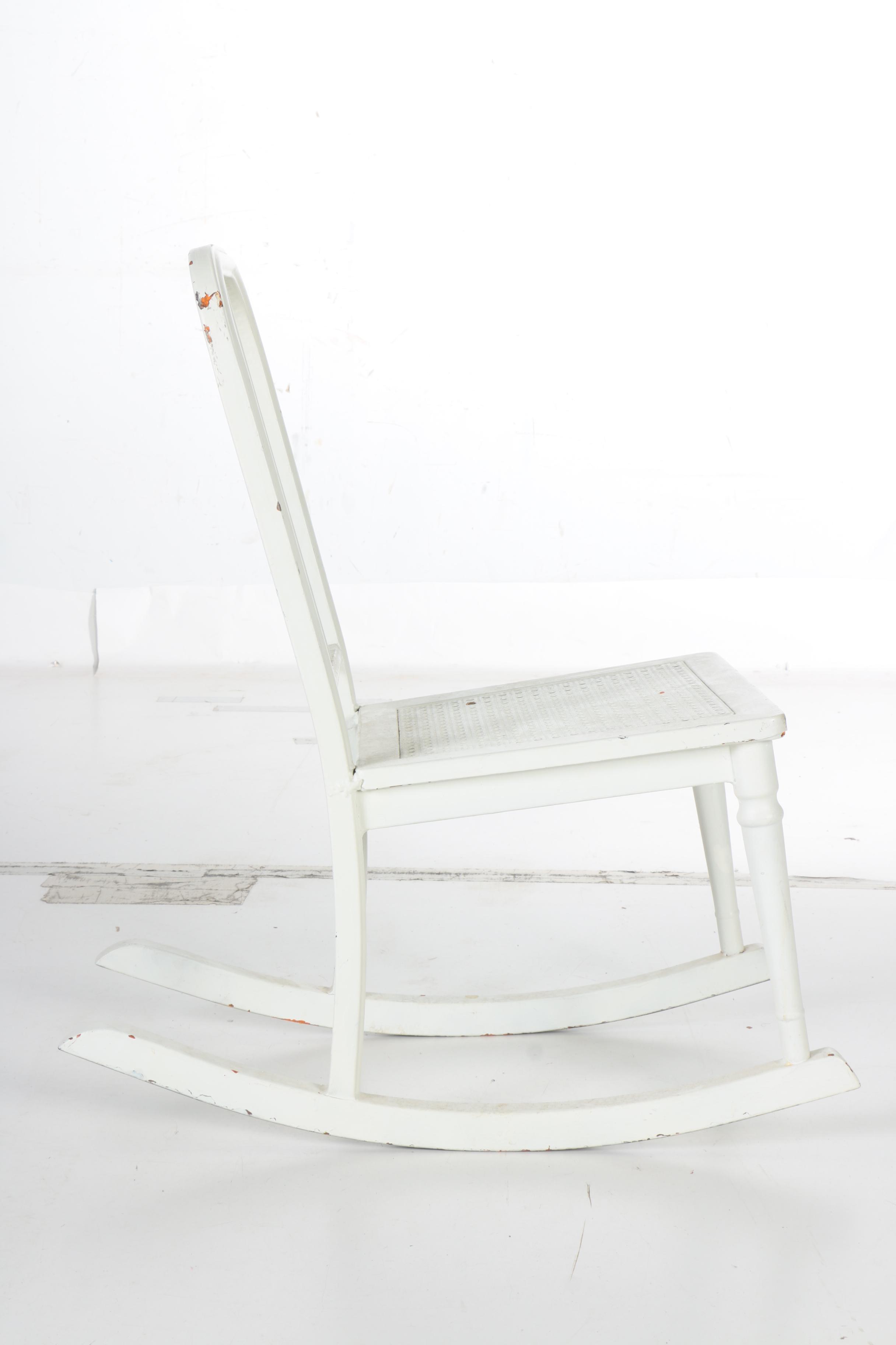 White Metal Rocking Chair