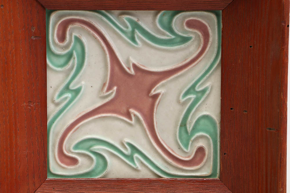 Framed 1924 Rookwood Pottery Trivet #1212