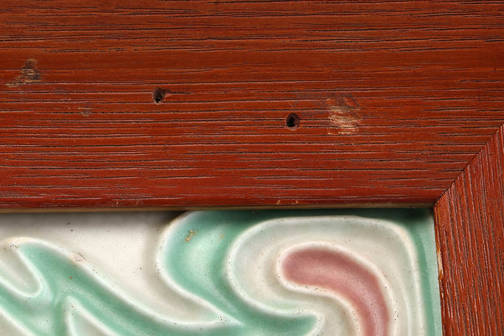 Framed 1924 Rookwood Pottery Trivet #1212