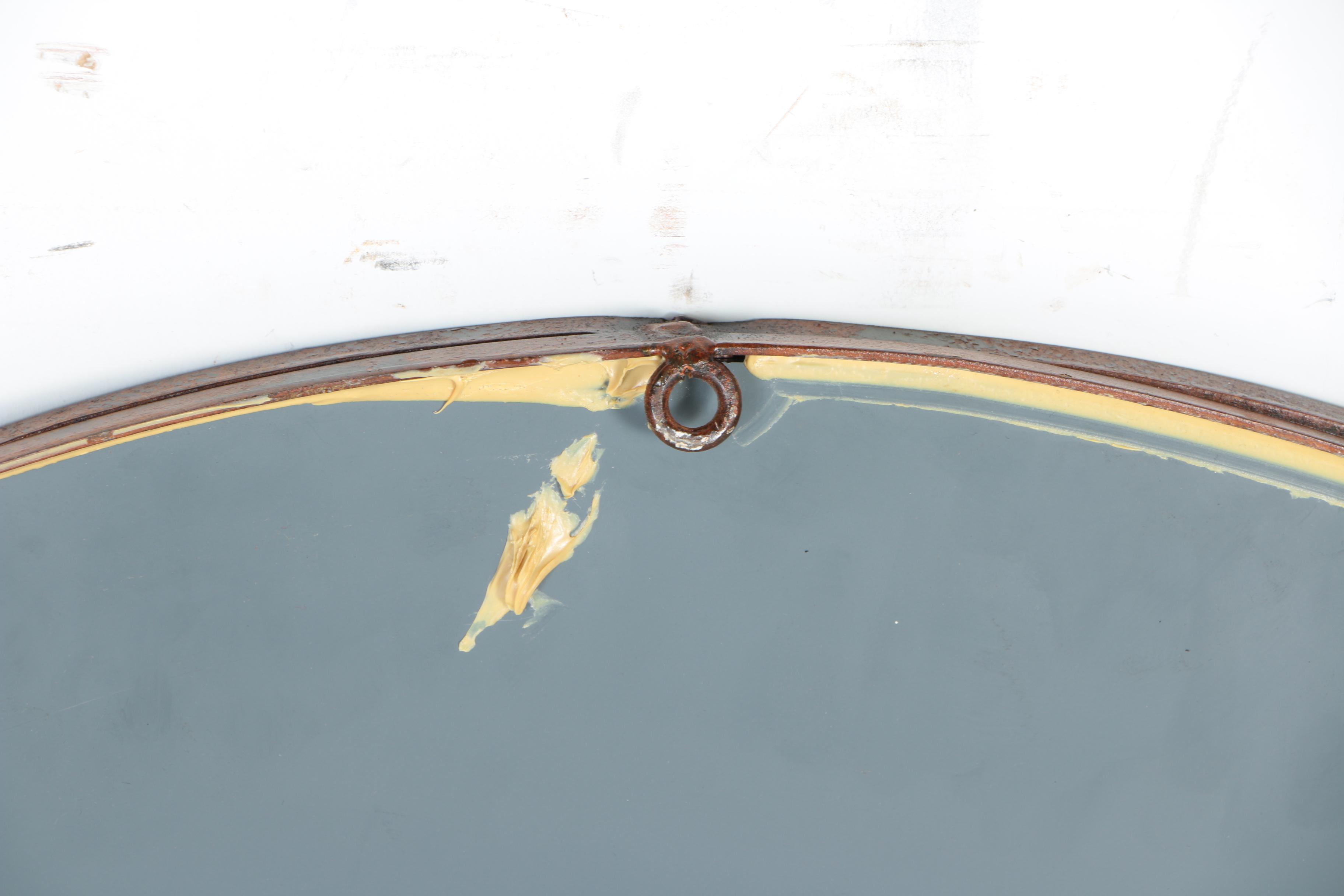 Industrial Style Round Wall Mirror