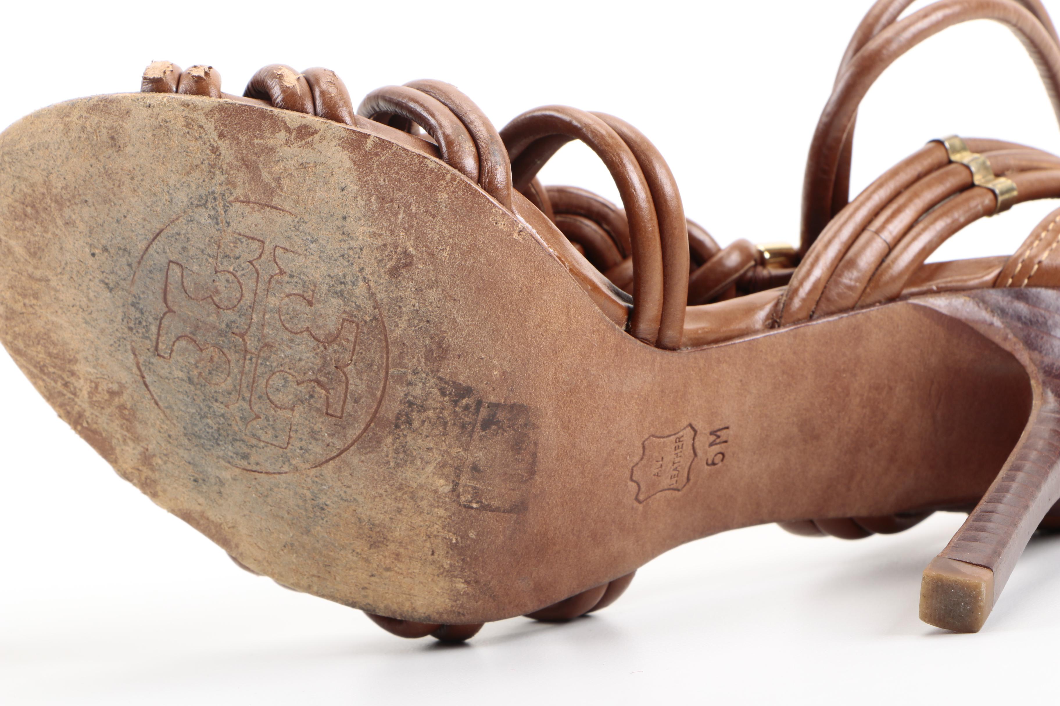 Tory Burch Strappy Leather Sandals