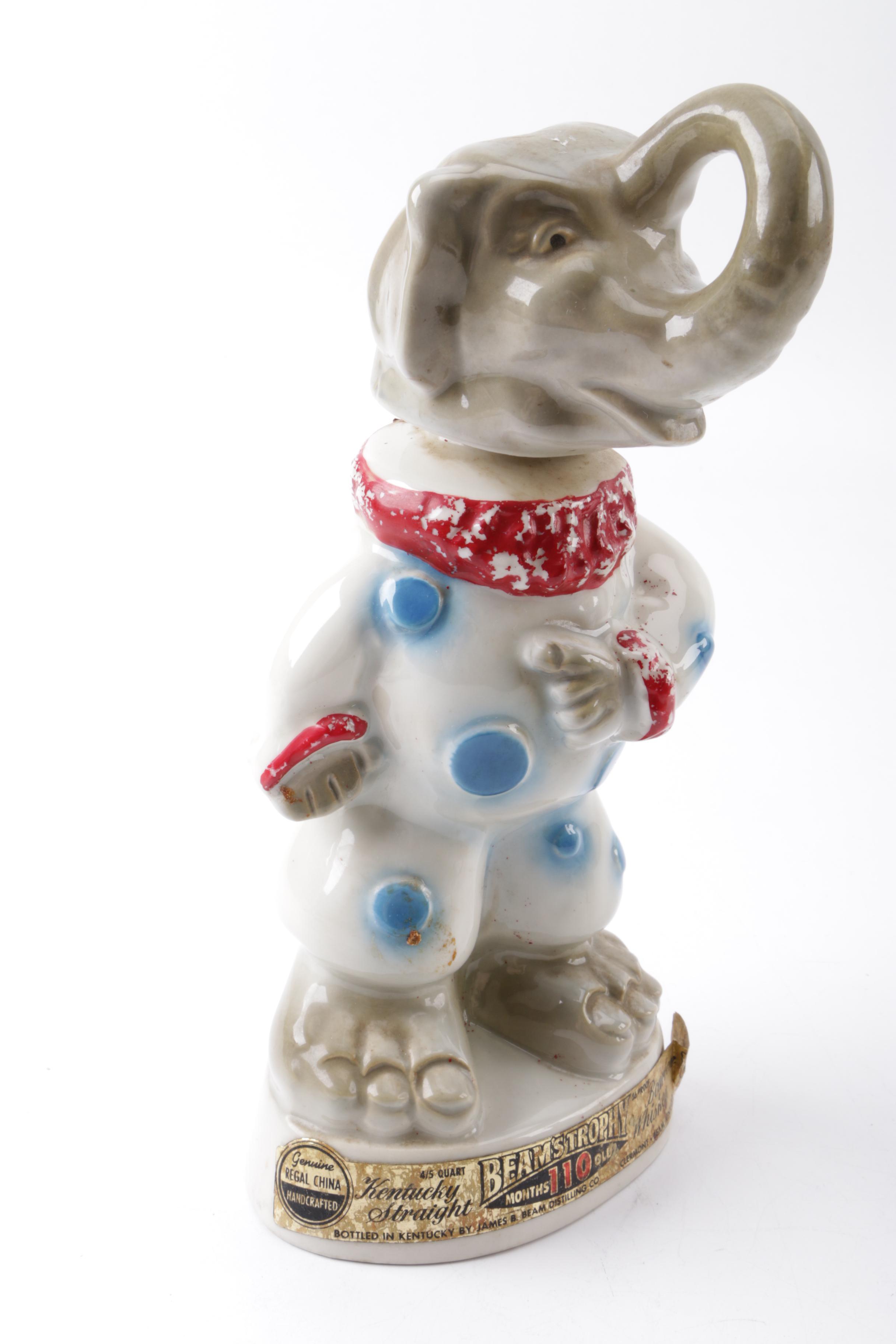 1968 Vintage "Donkey and Elephant" Jim Beam Decanters