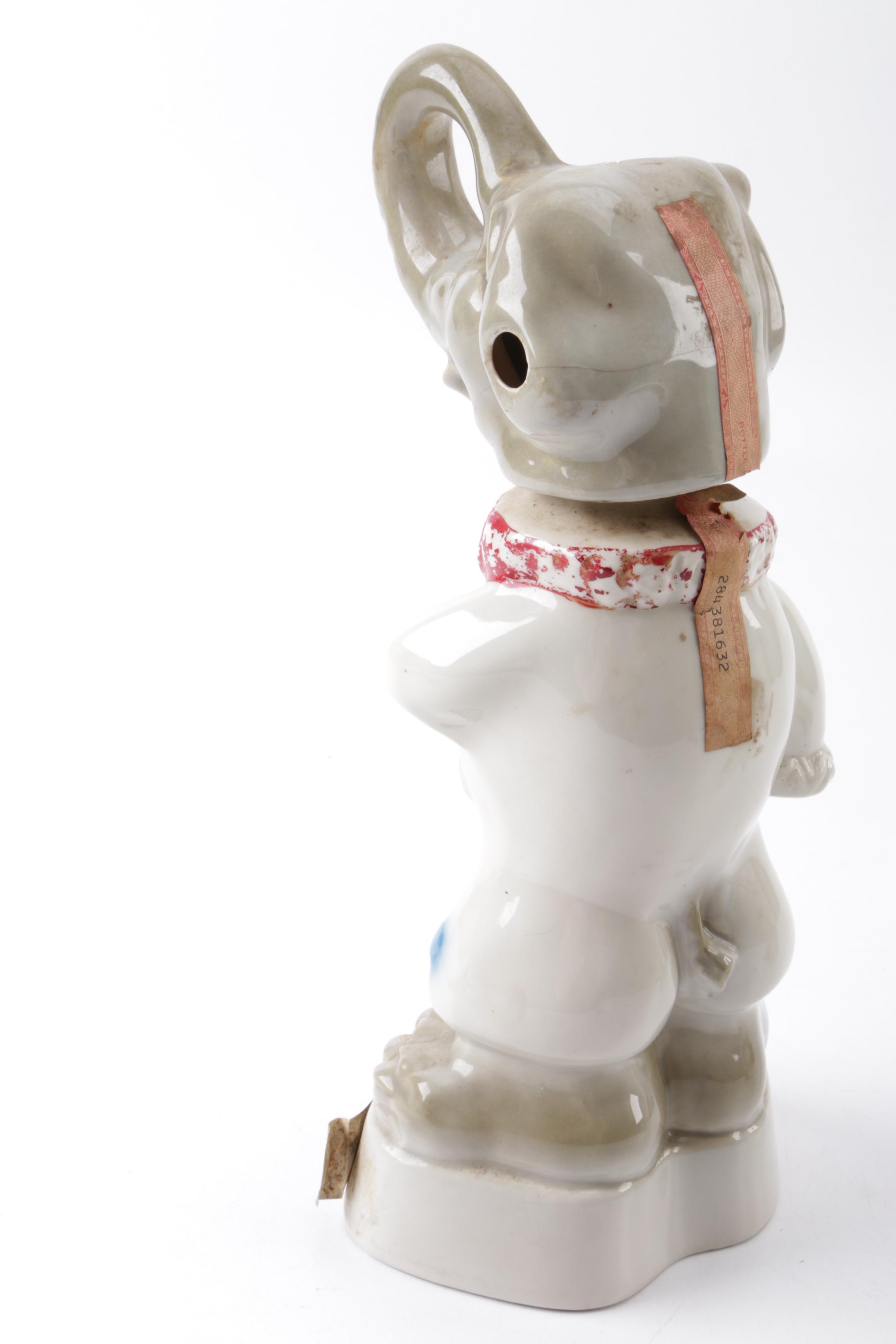 1968 Vintage "Donkey and Elephant" Jim Beam Decanters