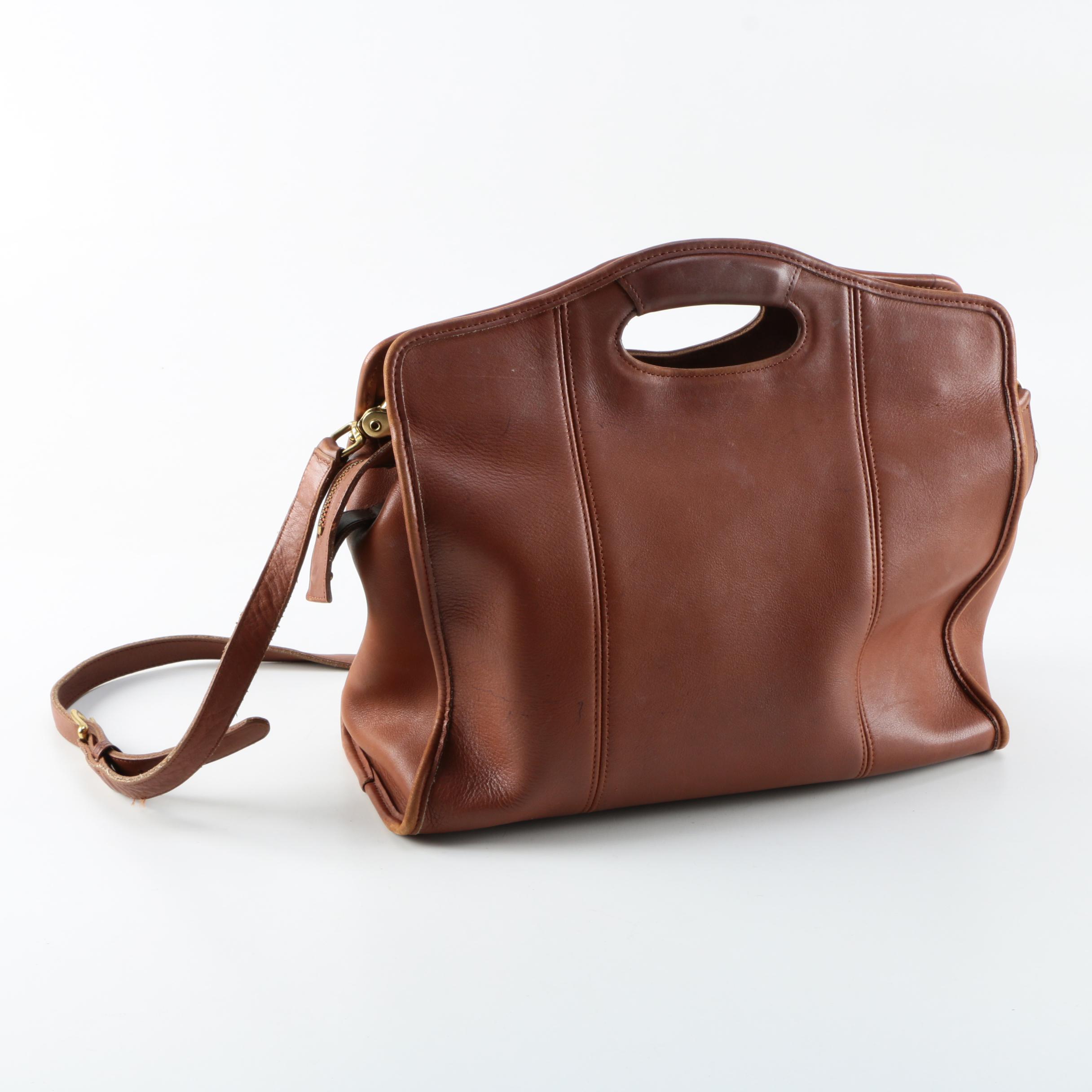 Vintage Coach Tan Leather Crossbody