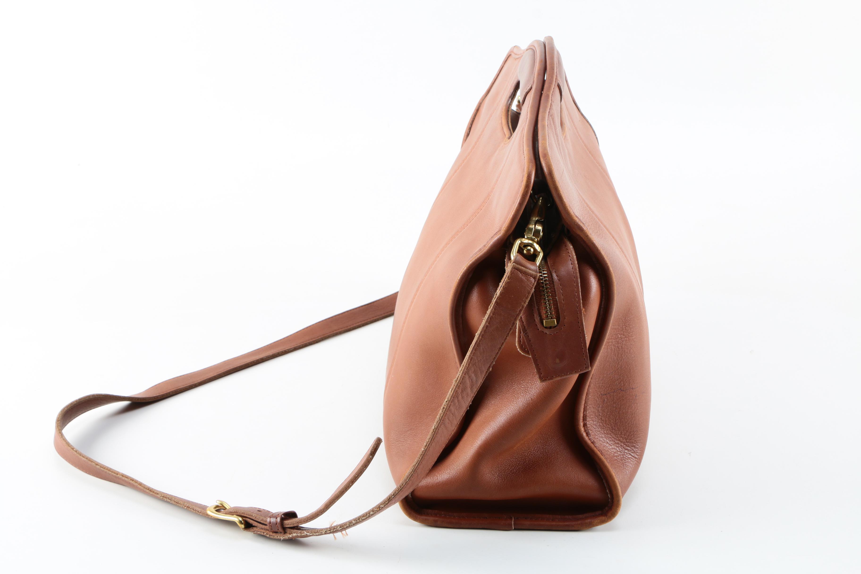 Vintage Coach Tan Leather Crossbody