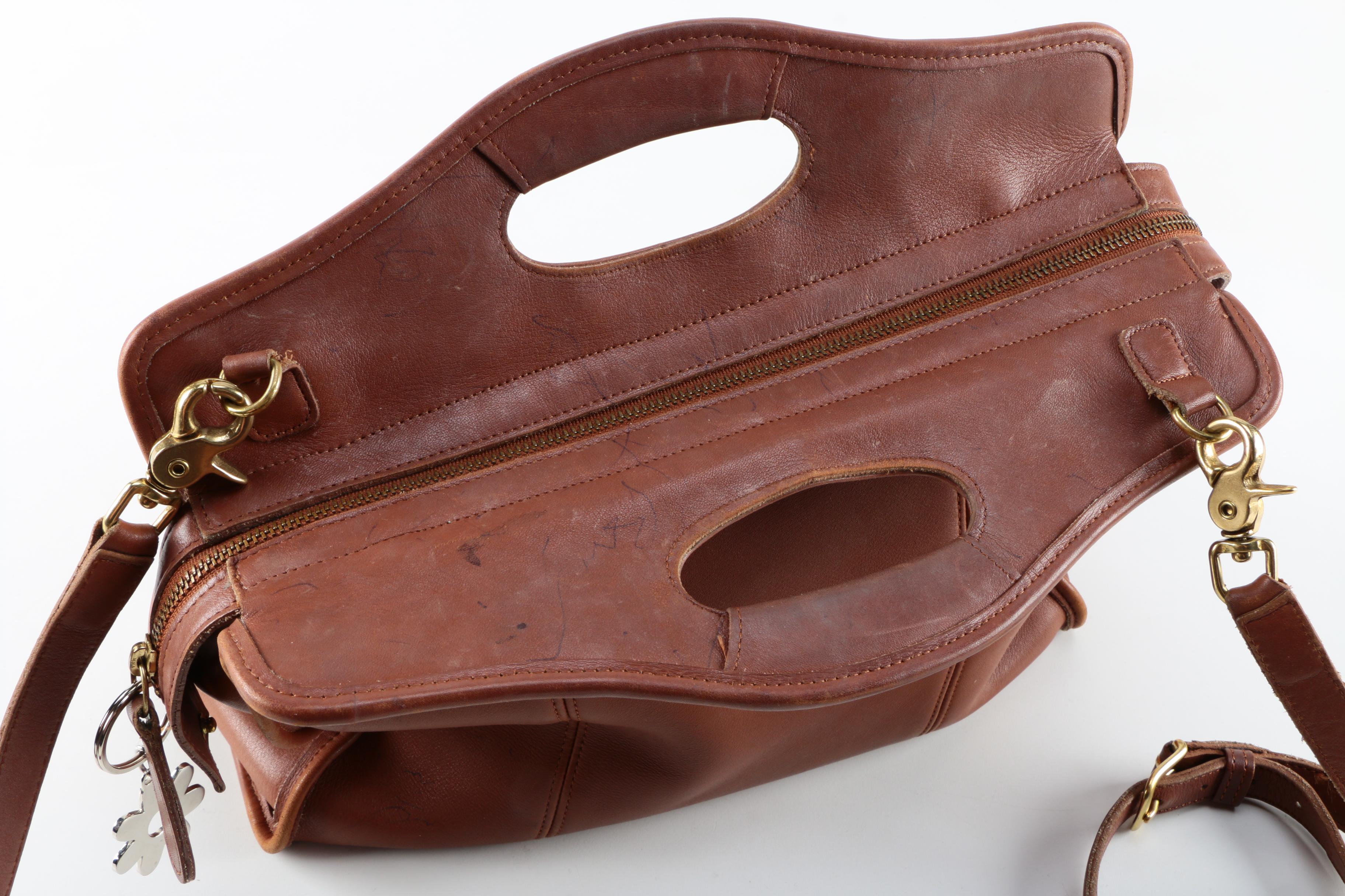 Vintage Coach Tan Leather Crossbody