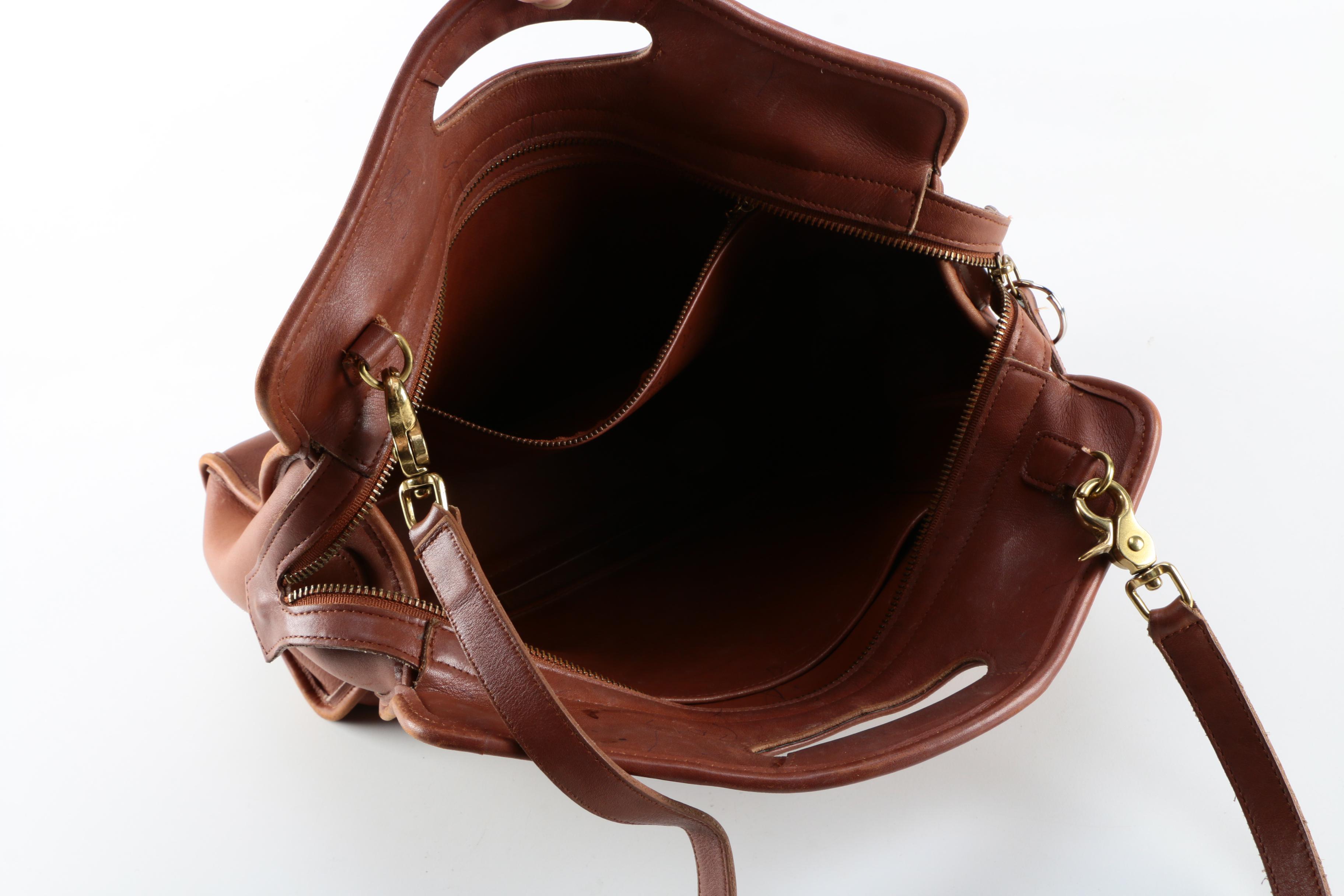 Vintage Coach Tan Leather Crossbody