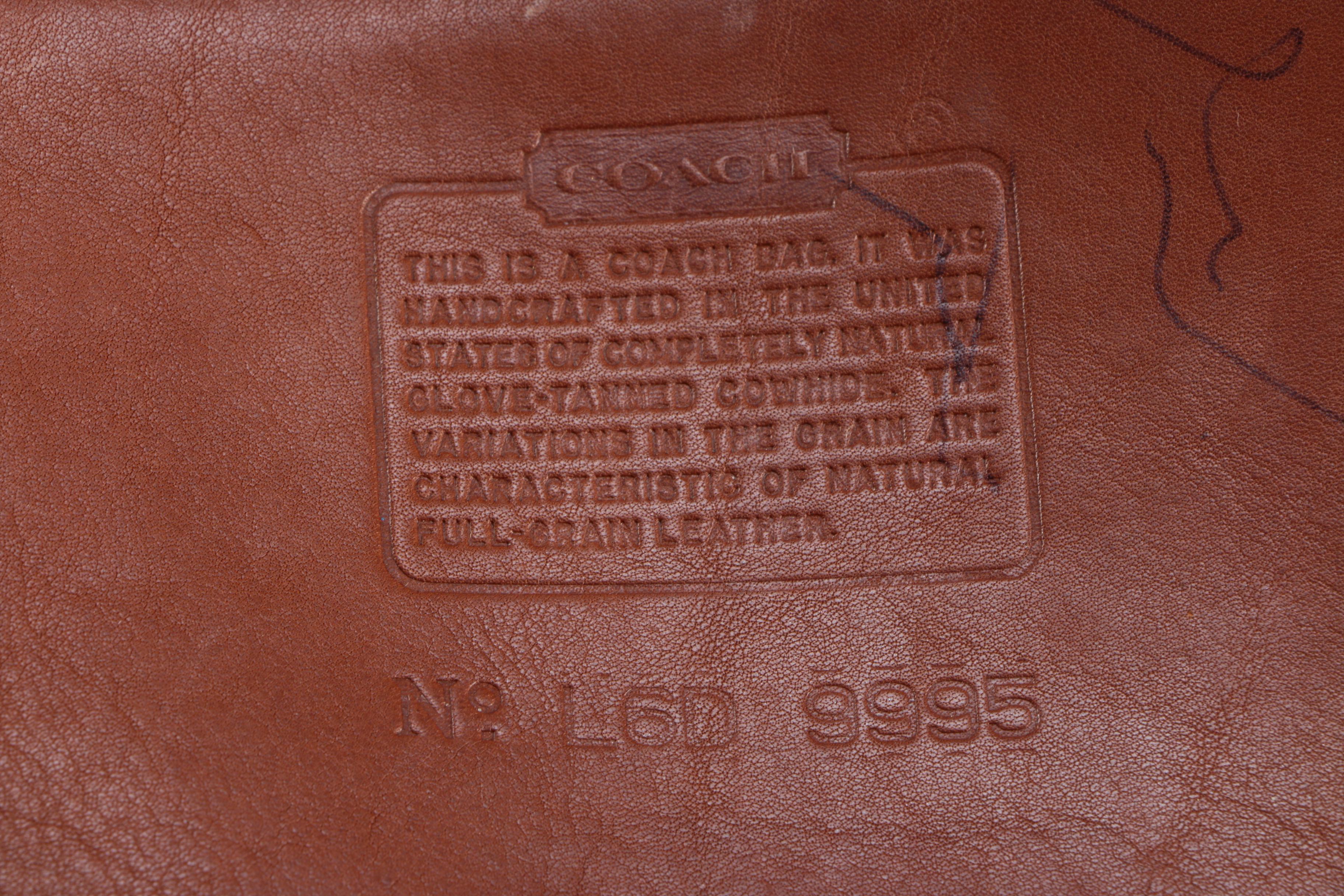 Vintage Coach Tan Leather Crossbody