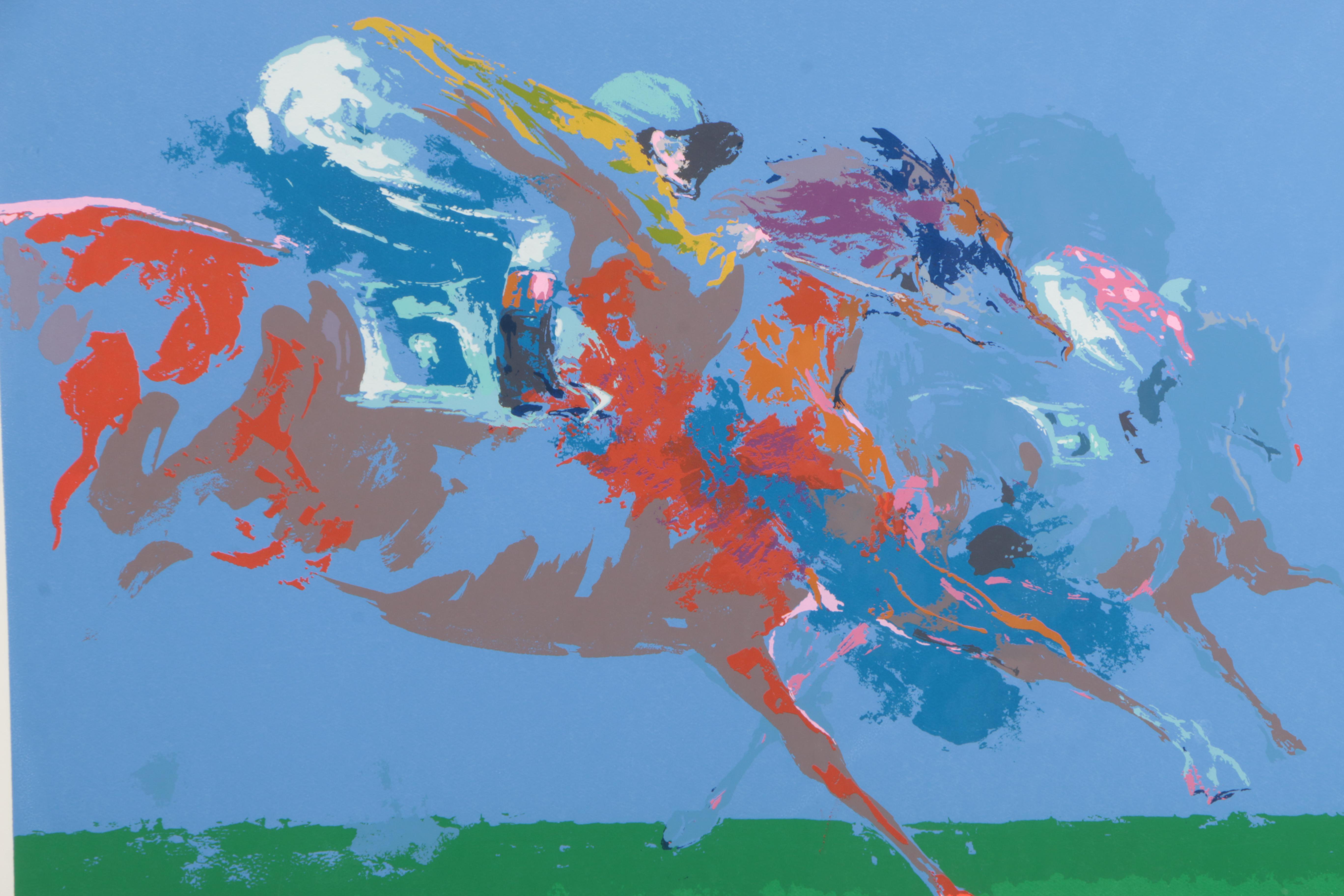 LeRoy Nieman Signed Limited Edition Serigraph "In the Stretch"