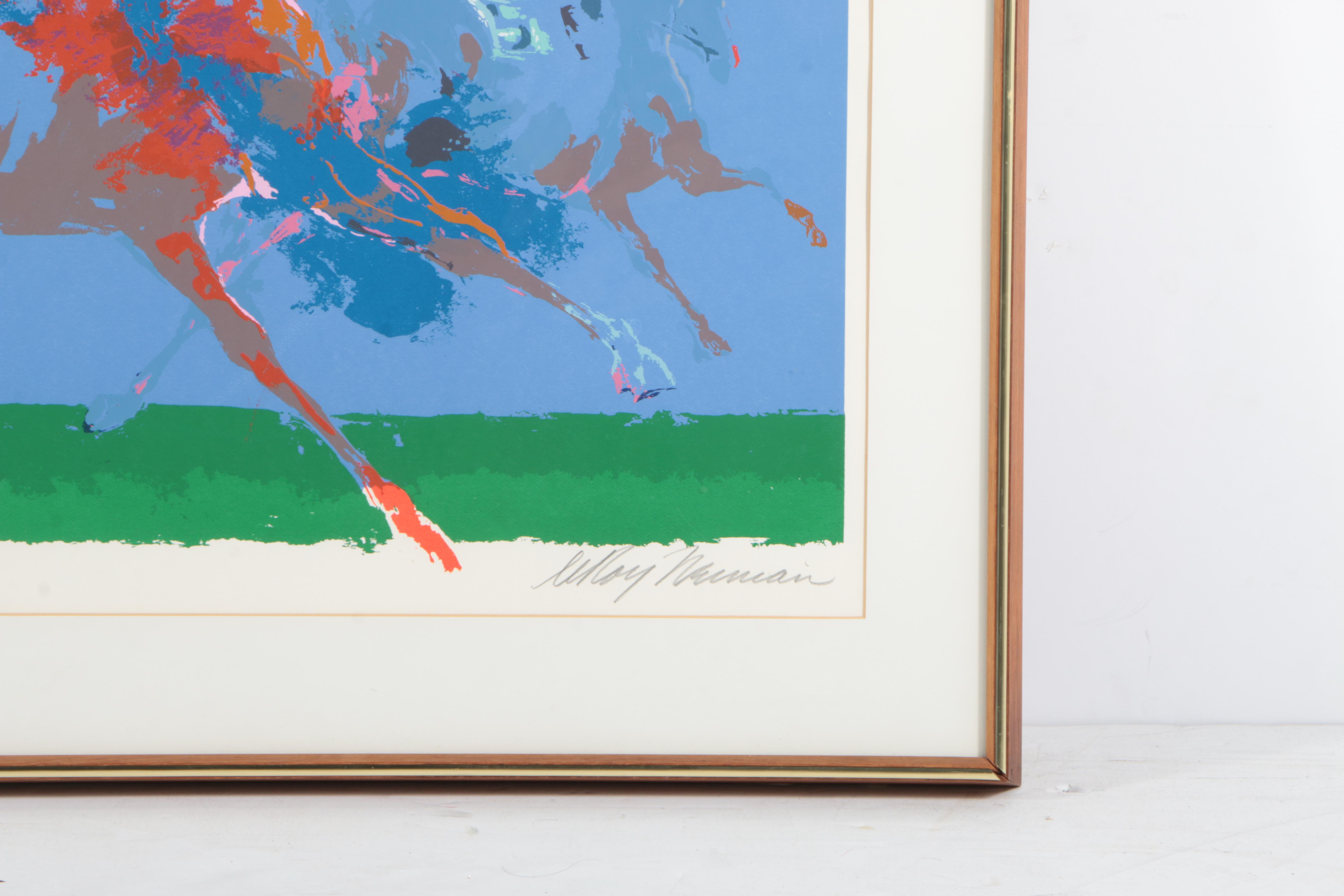 LeRoy Nieman Signed Limited Edition Serigraph "In the Stretch"