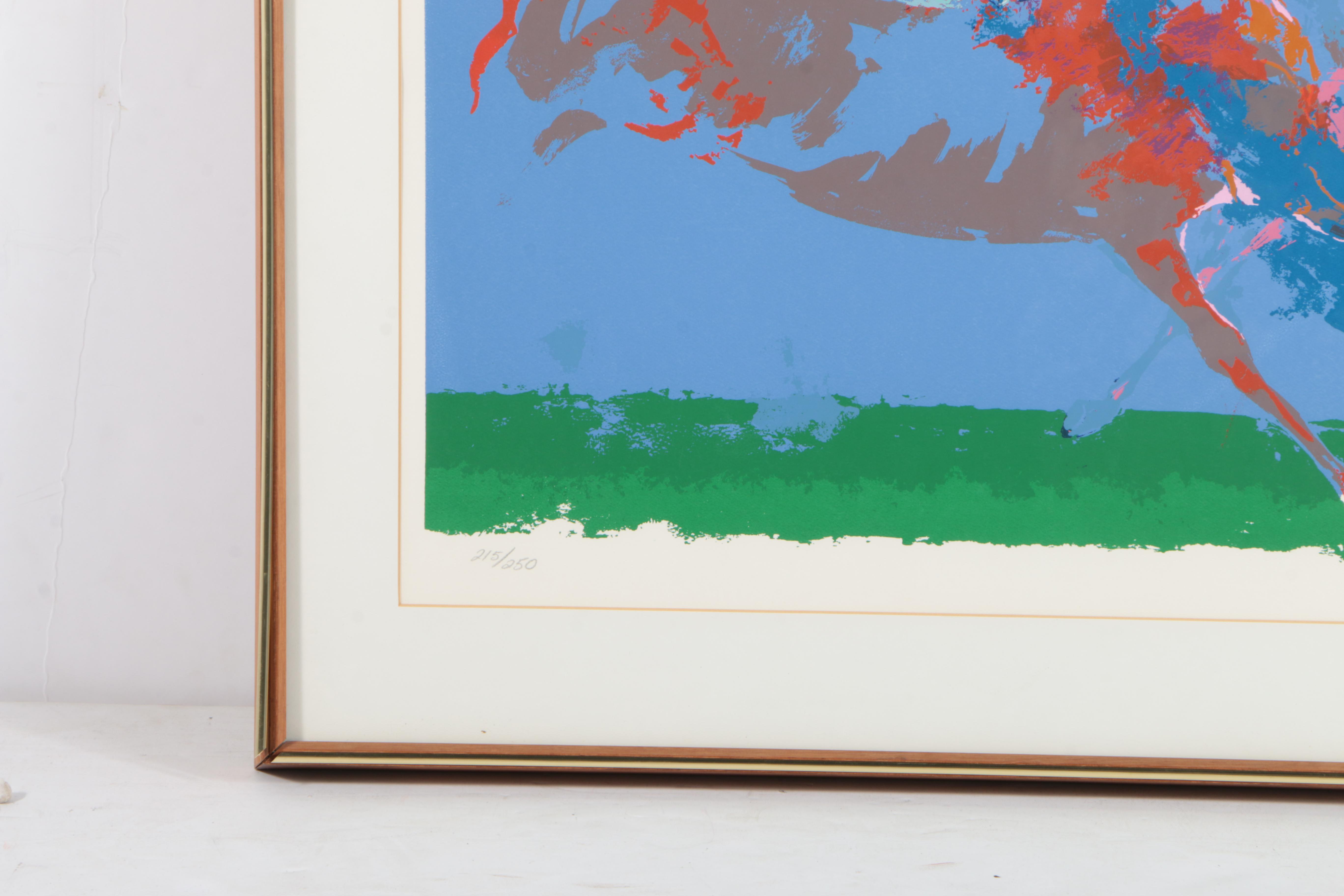 LeRoy Nieman Signed Limited Edition Serigraph "In the Stretch"