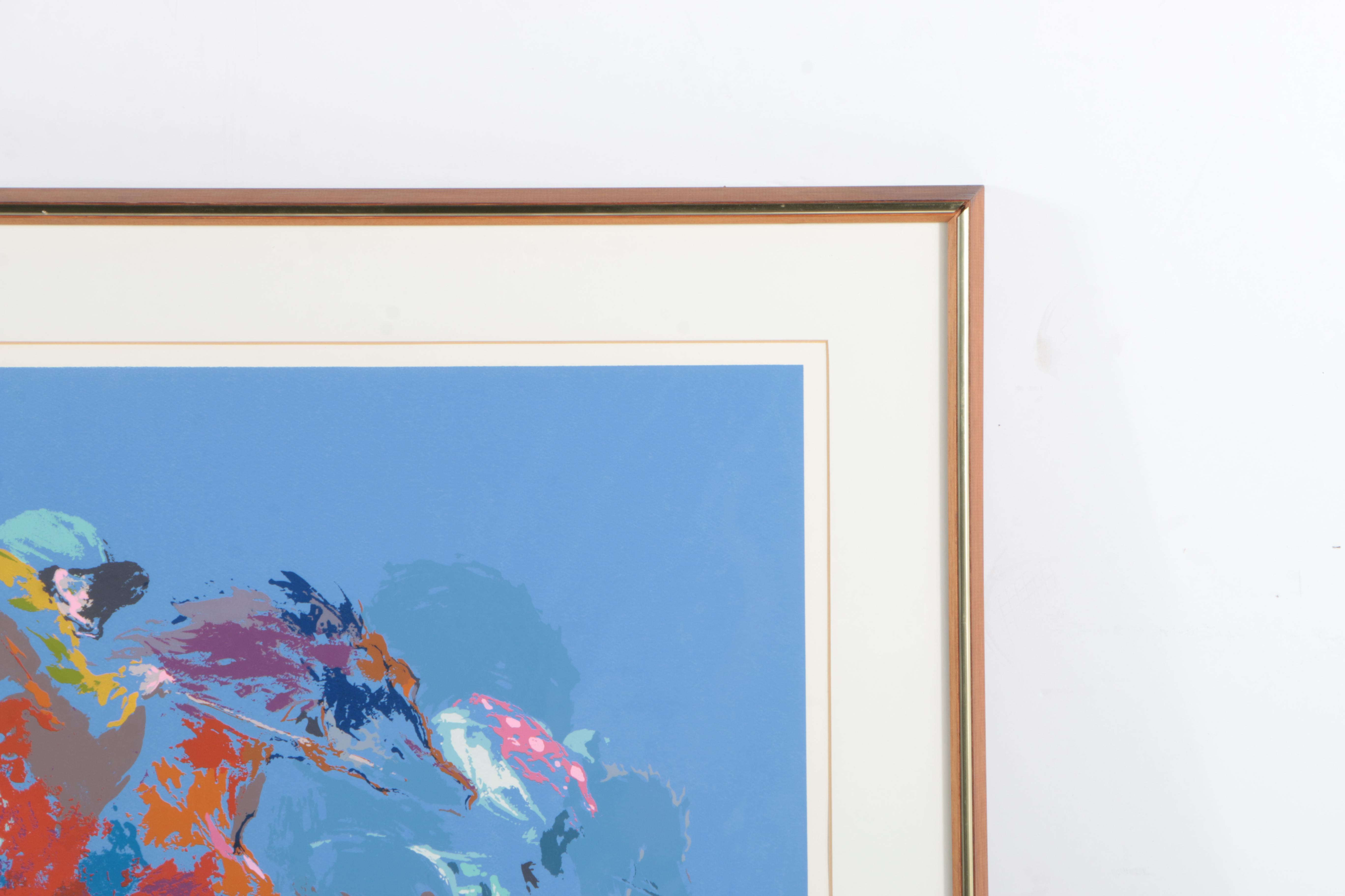 LeRoy Nieman Signed Limited Edition Serigraph "In the Stretch"