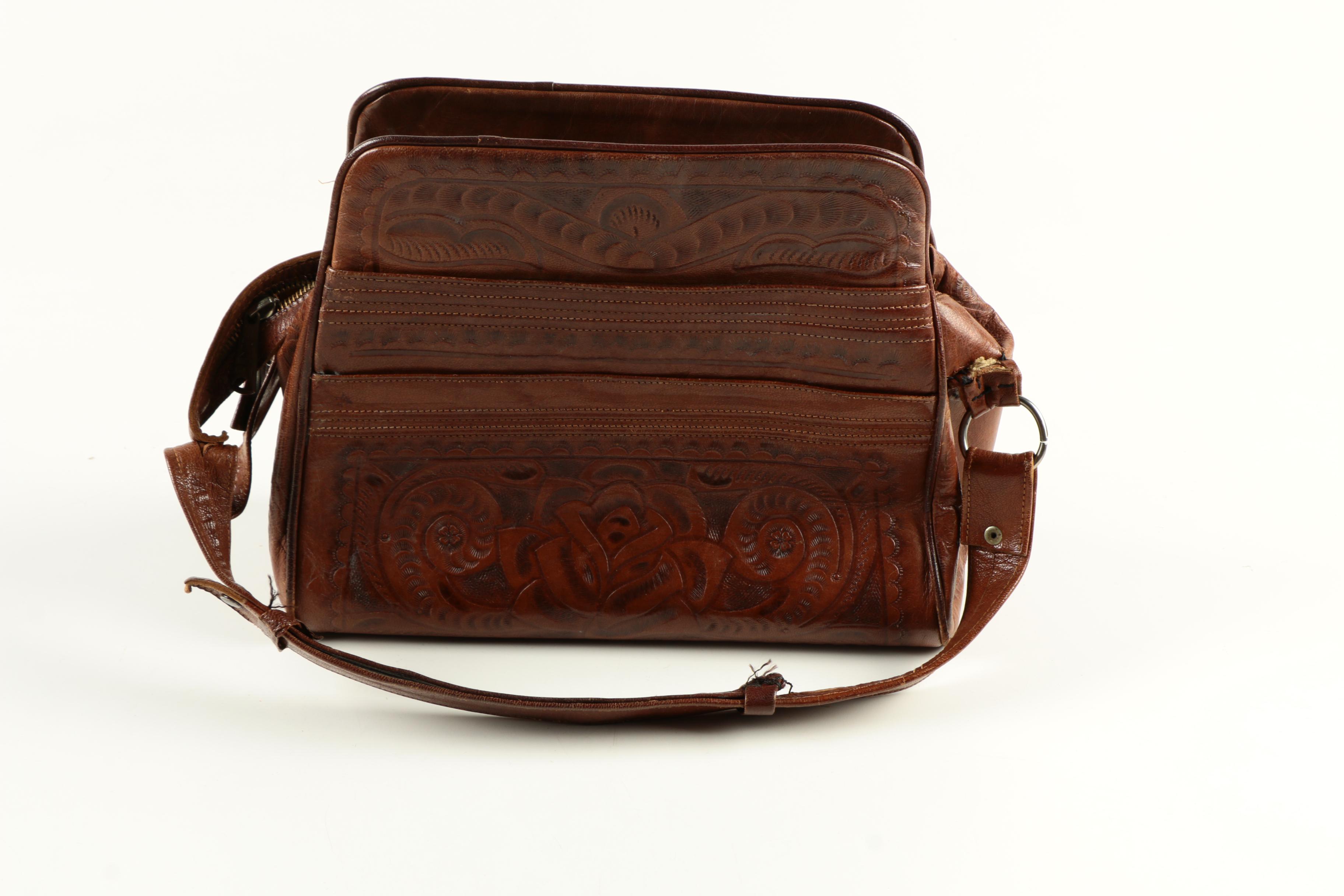Vintage Tooled Leather Handbags