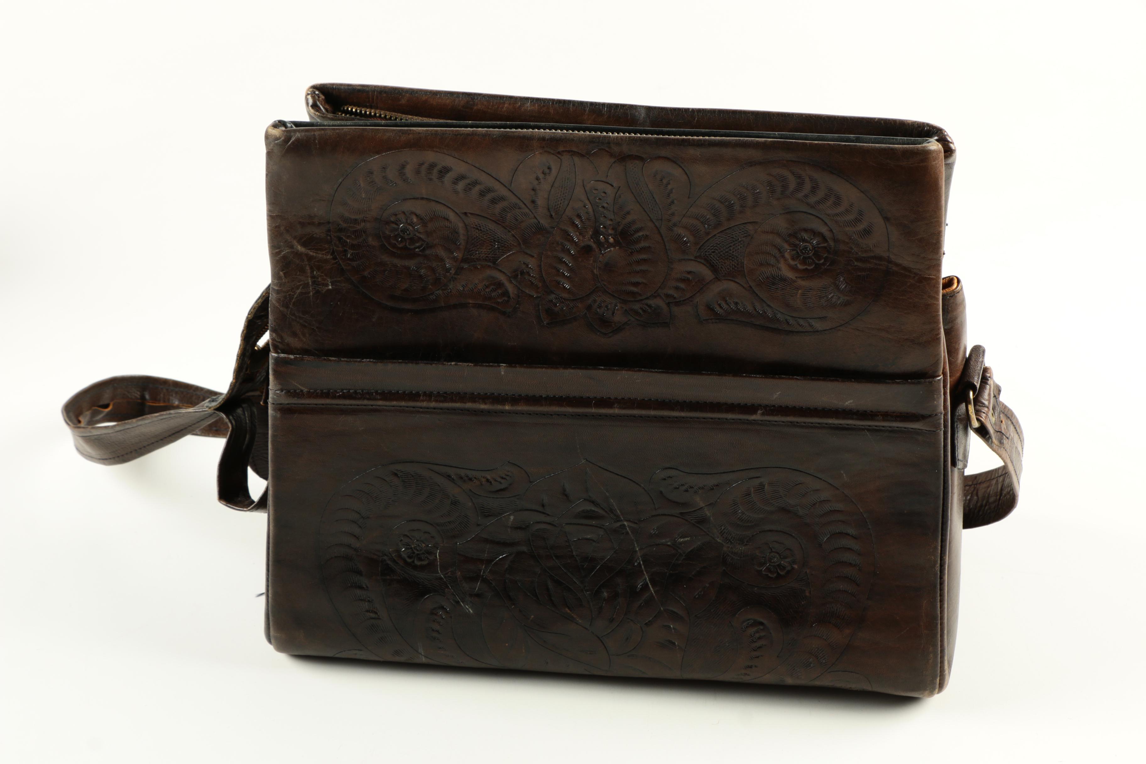 Vintage Tooled Leather Handbags