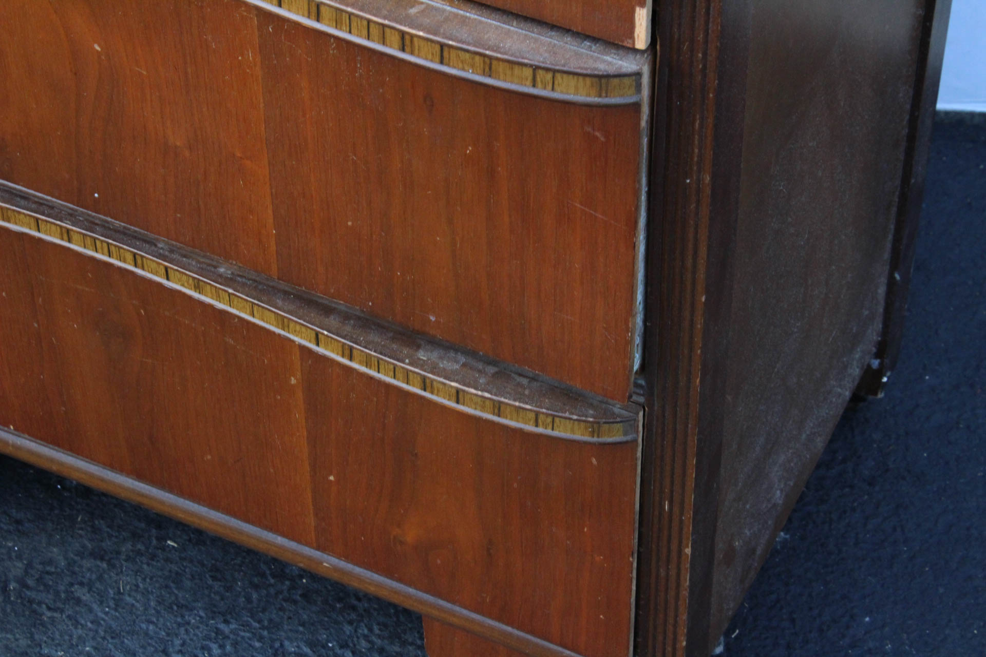 Collection of Art Deco "Waterfall" Style Bedroom Furniture