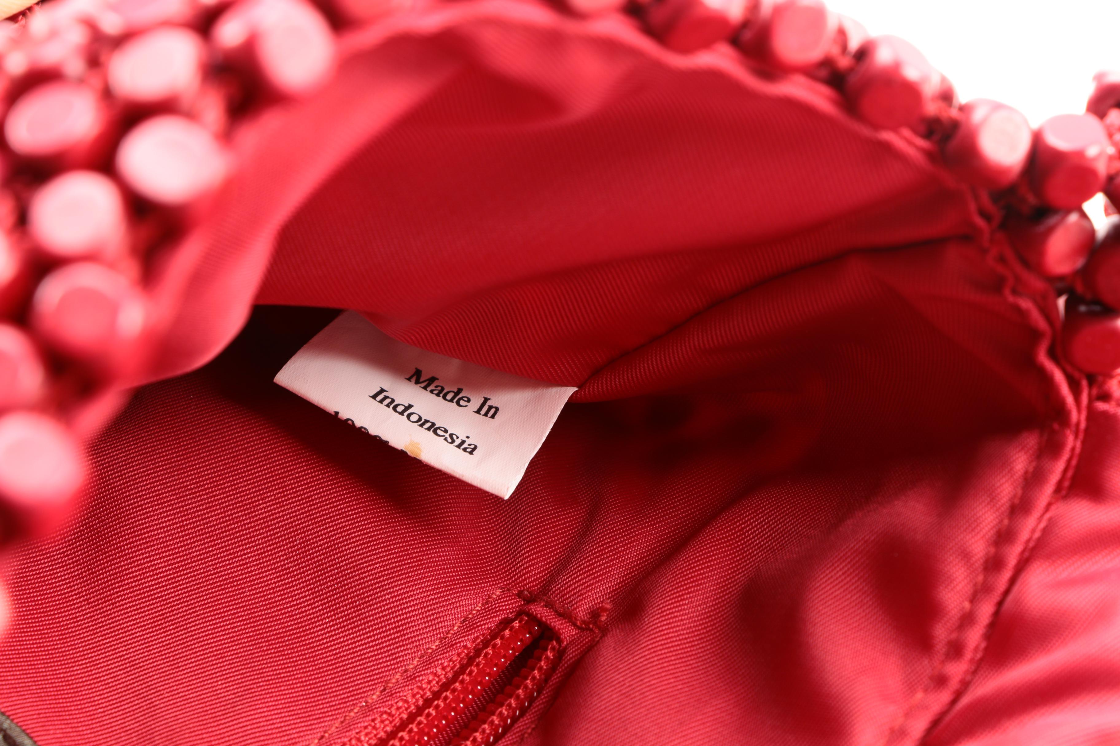 Vintage Wooden and Shell Beaded Handbags