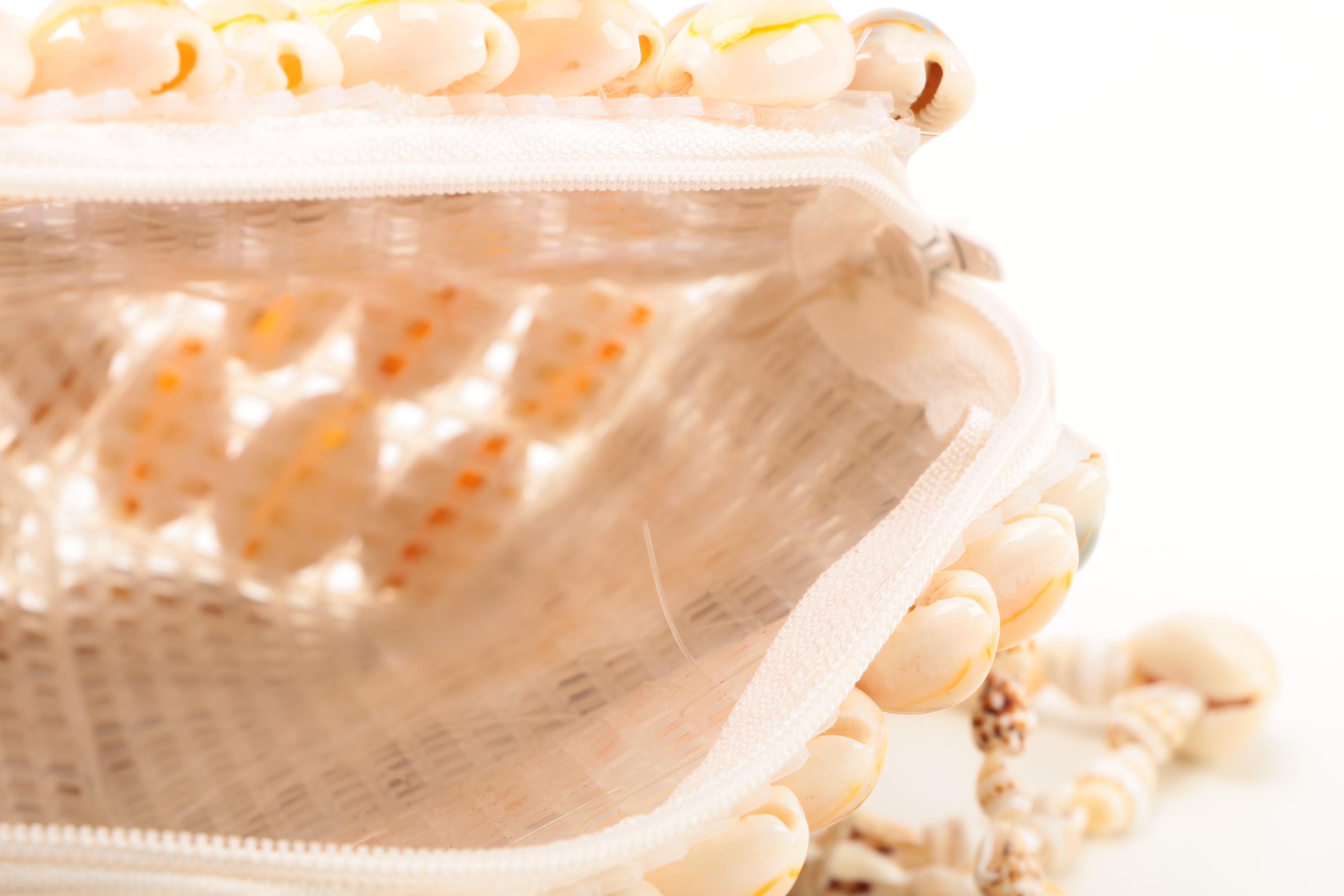 Vintage Wooden and Shell Beaded Handbags