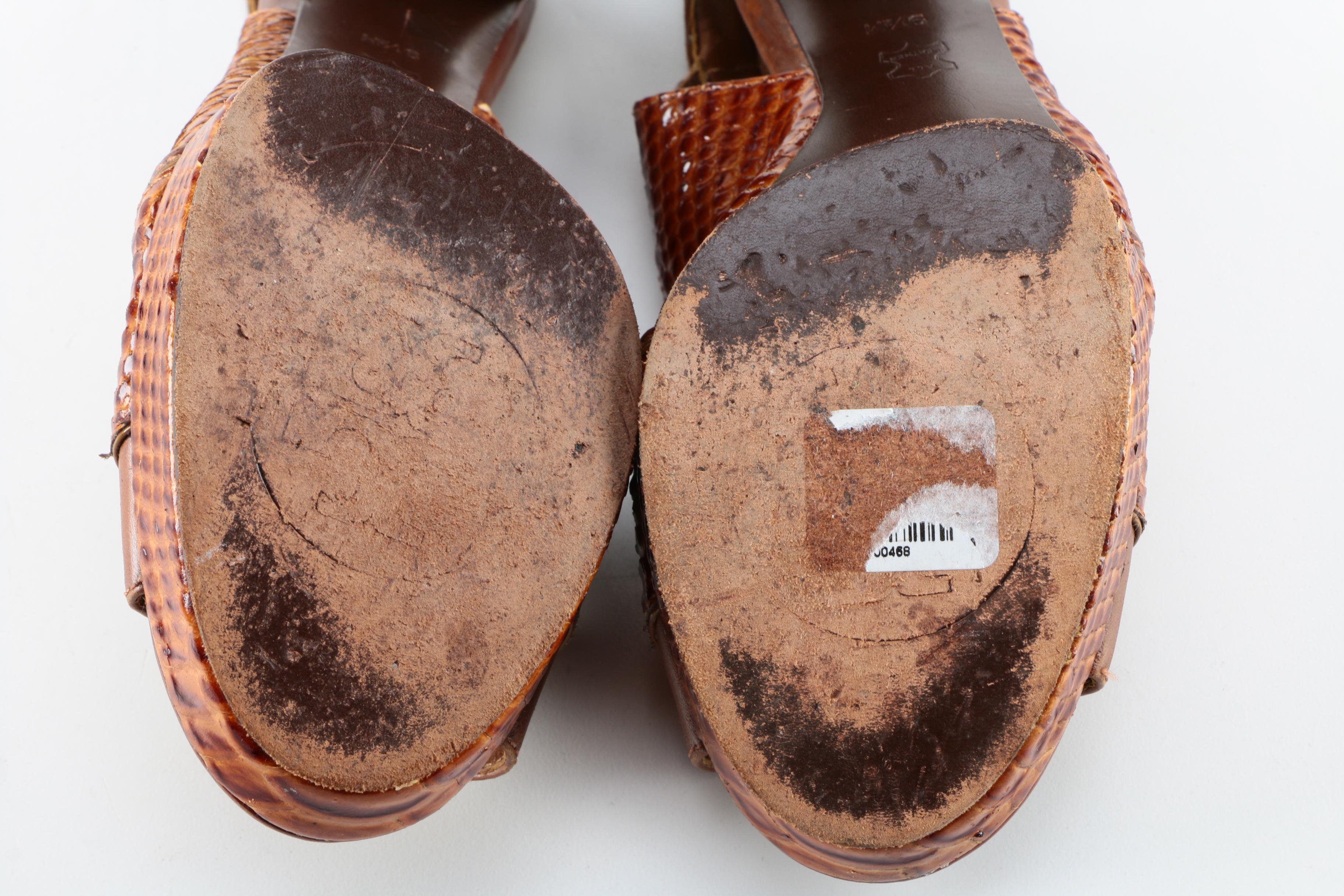 Tory Burch Embossed Leather Heels