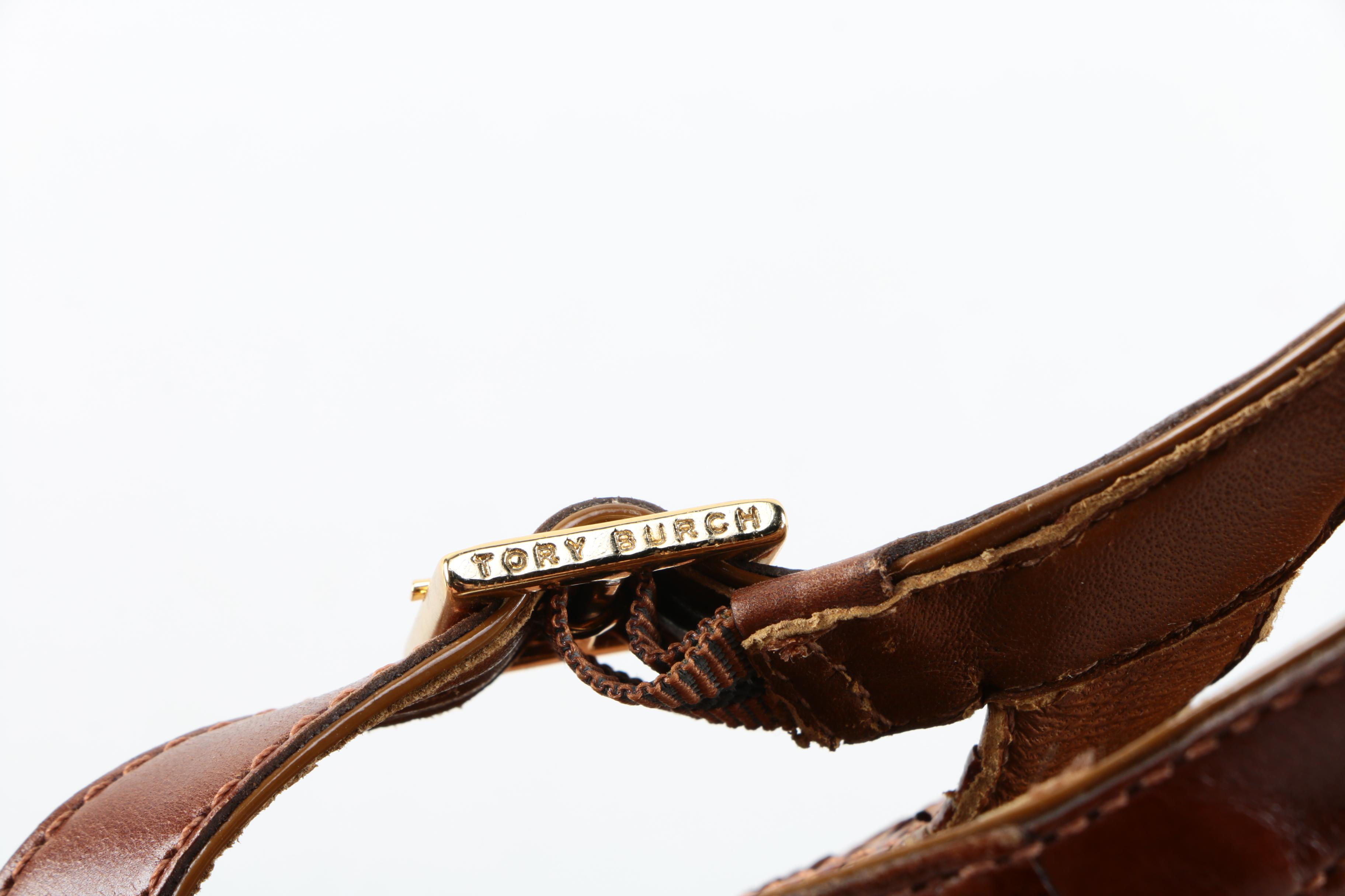 Tory Burch Embossed Leather Heels