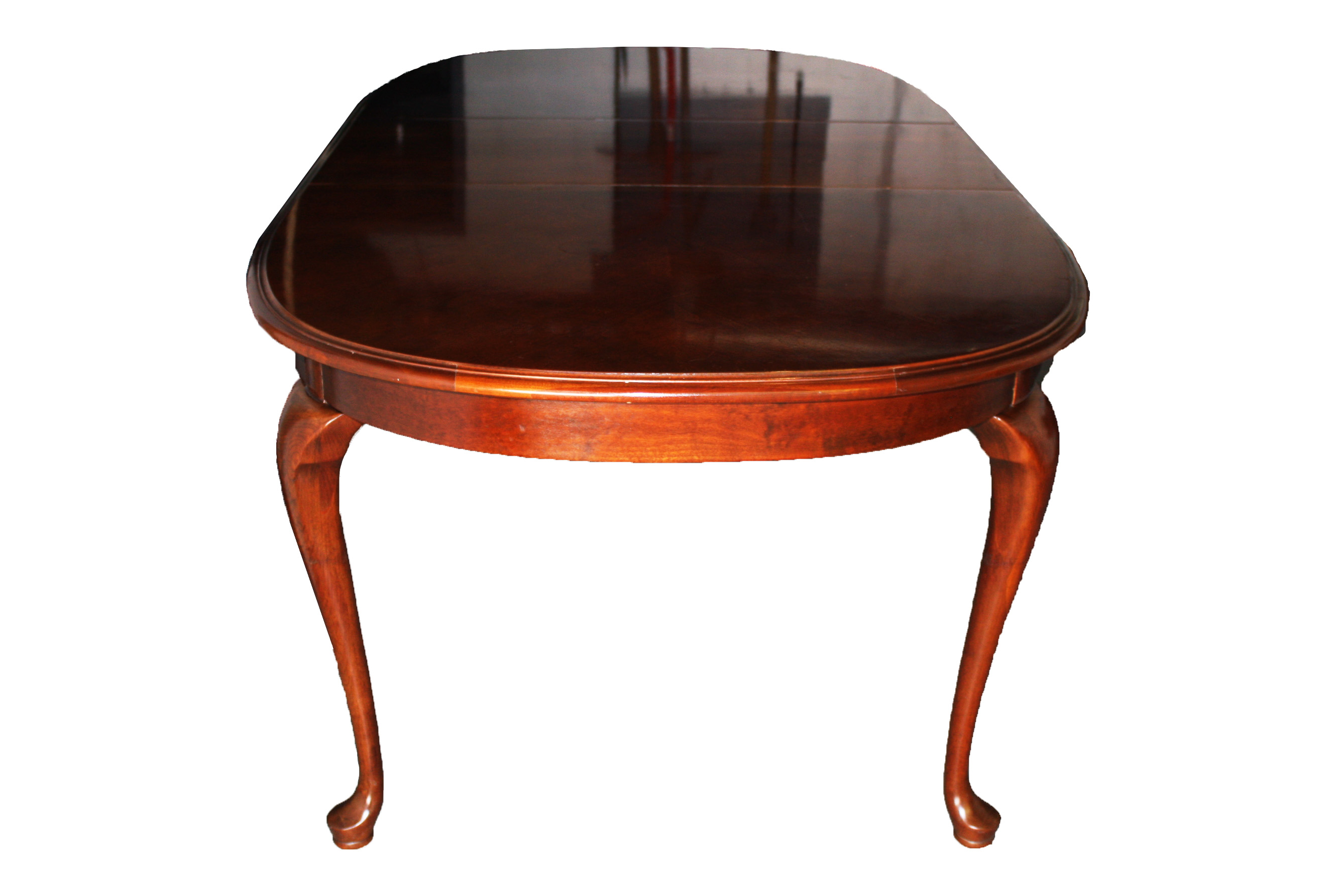 Vintage Chippendale Style Dining Table with Leaf Inserts