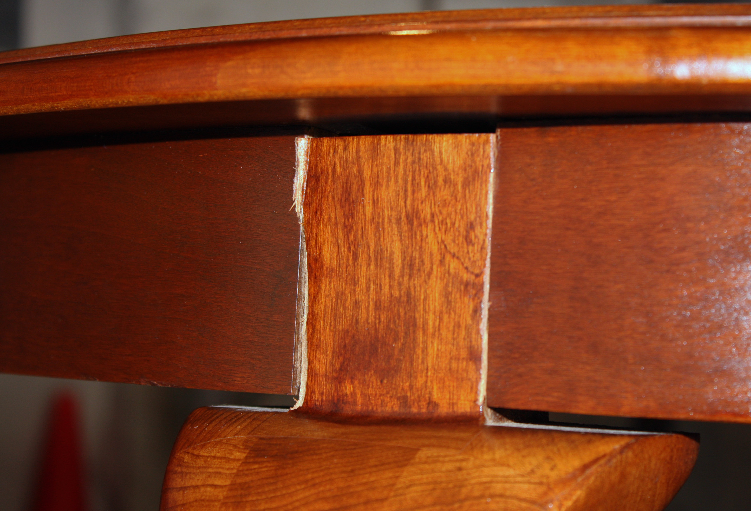 Vintage Chippendale Style Dining Table with Leaf Inserts