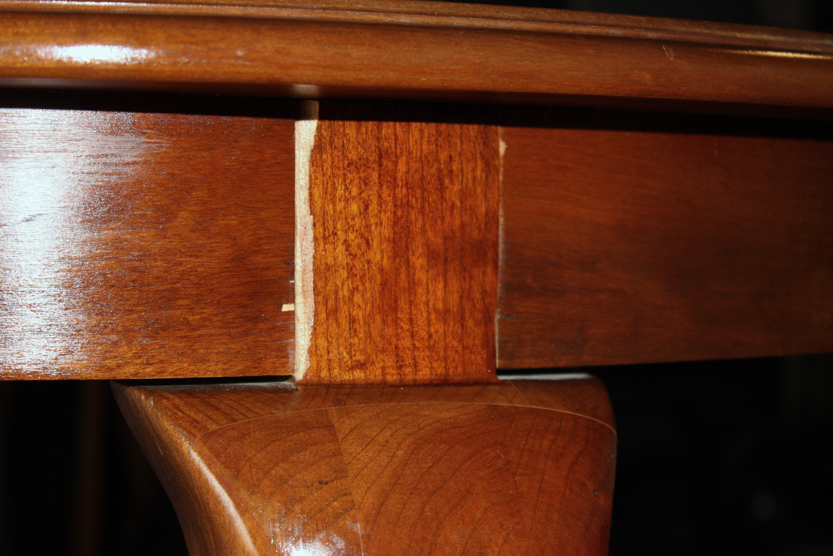 Vintage Chippendale Style Dining Table with Leaf Inserts