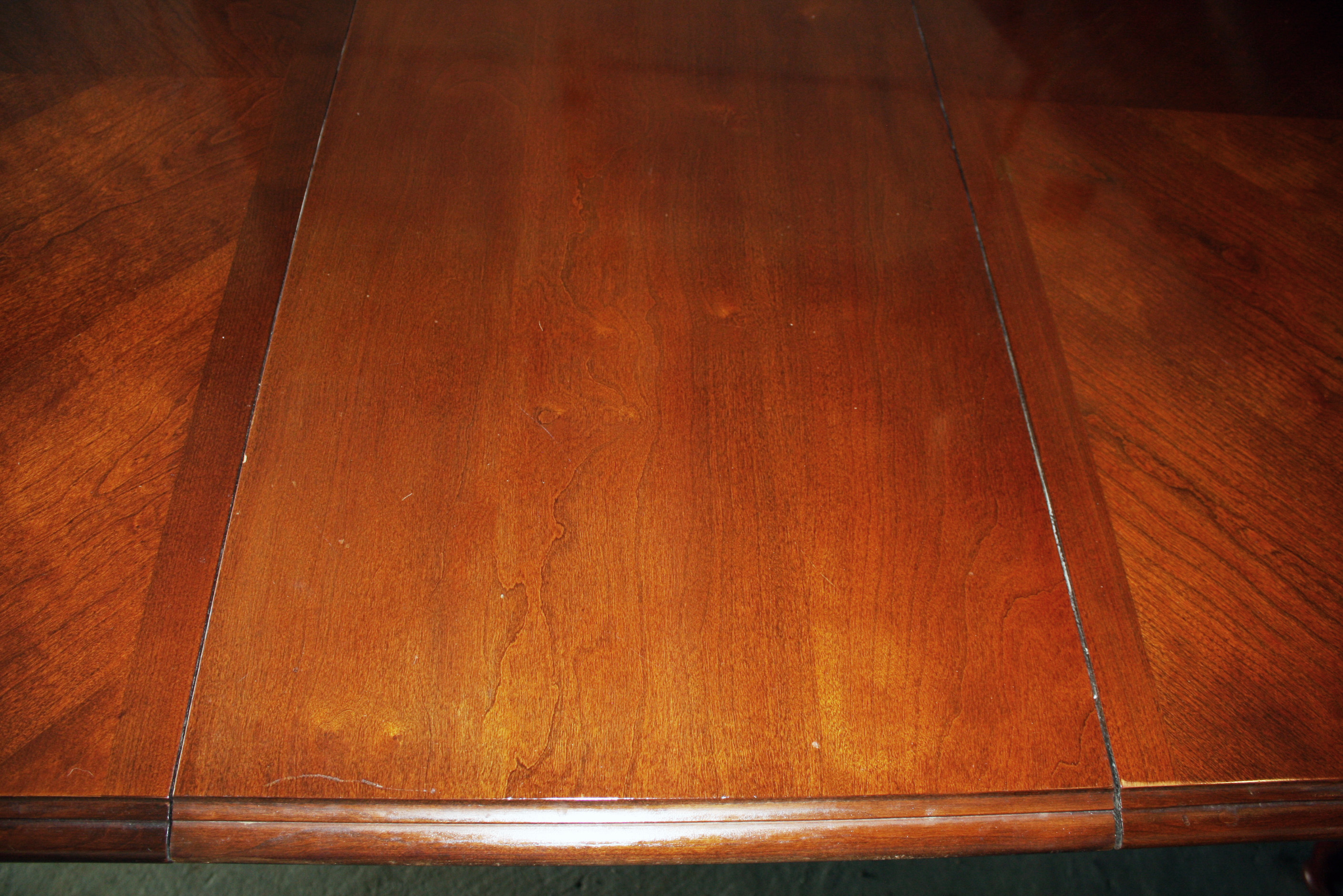 Vintage Chippendale Style Dining Table with Leaf Inserts