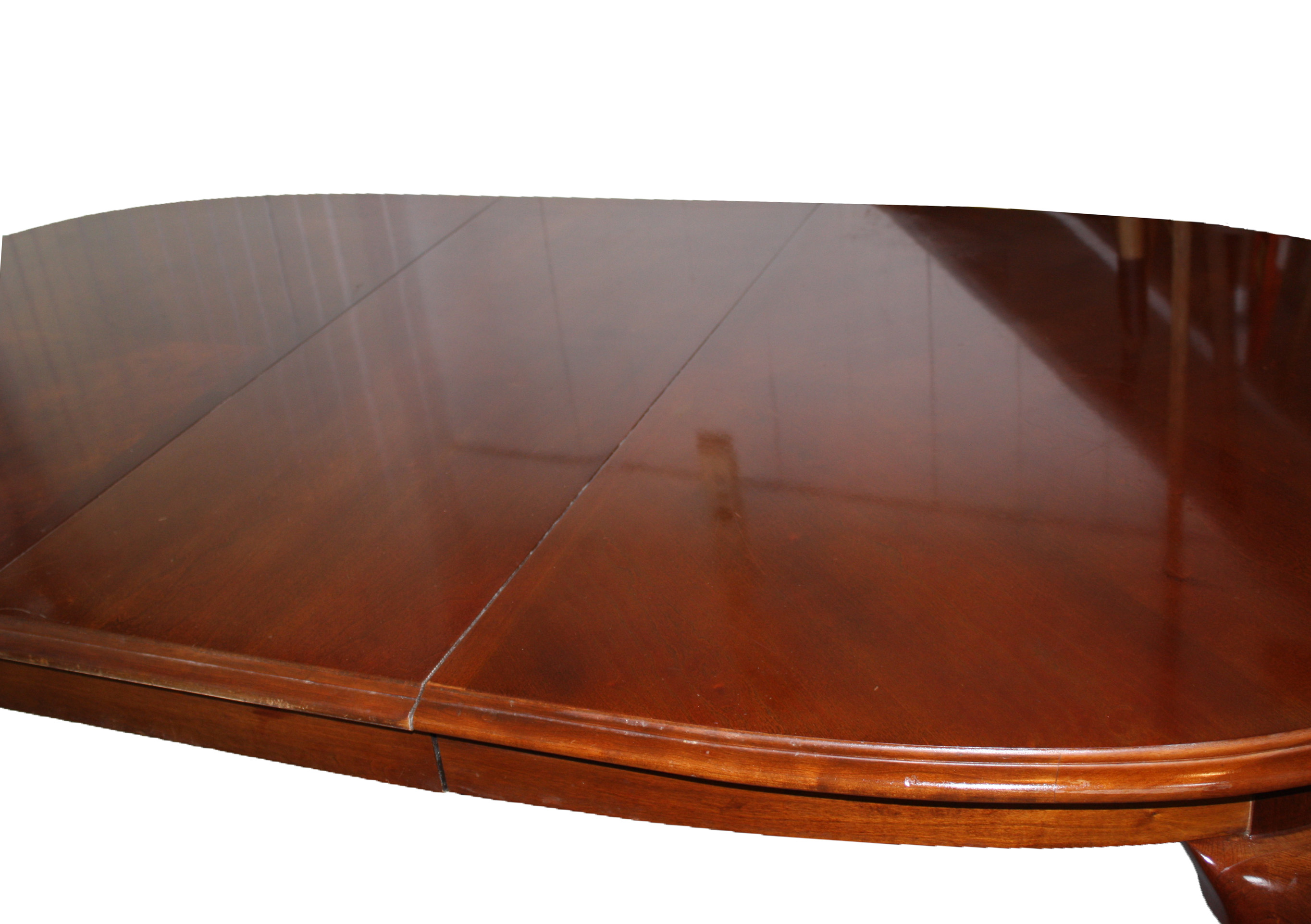 Vintage Chippendale Style Dining Table with Leaf Inserts