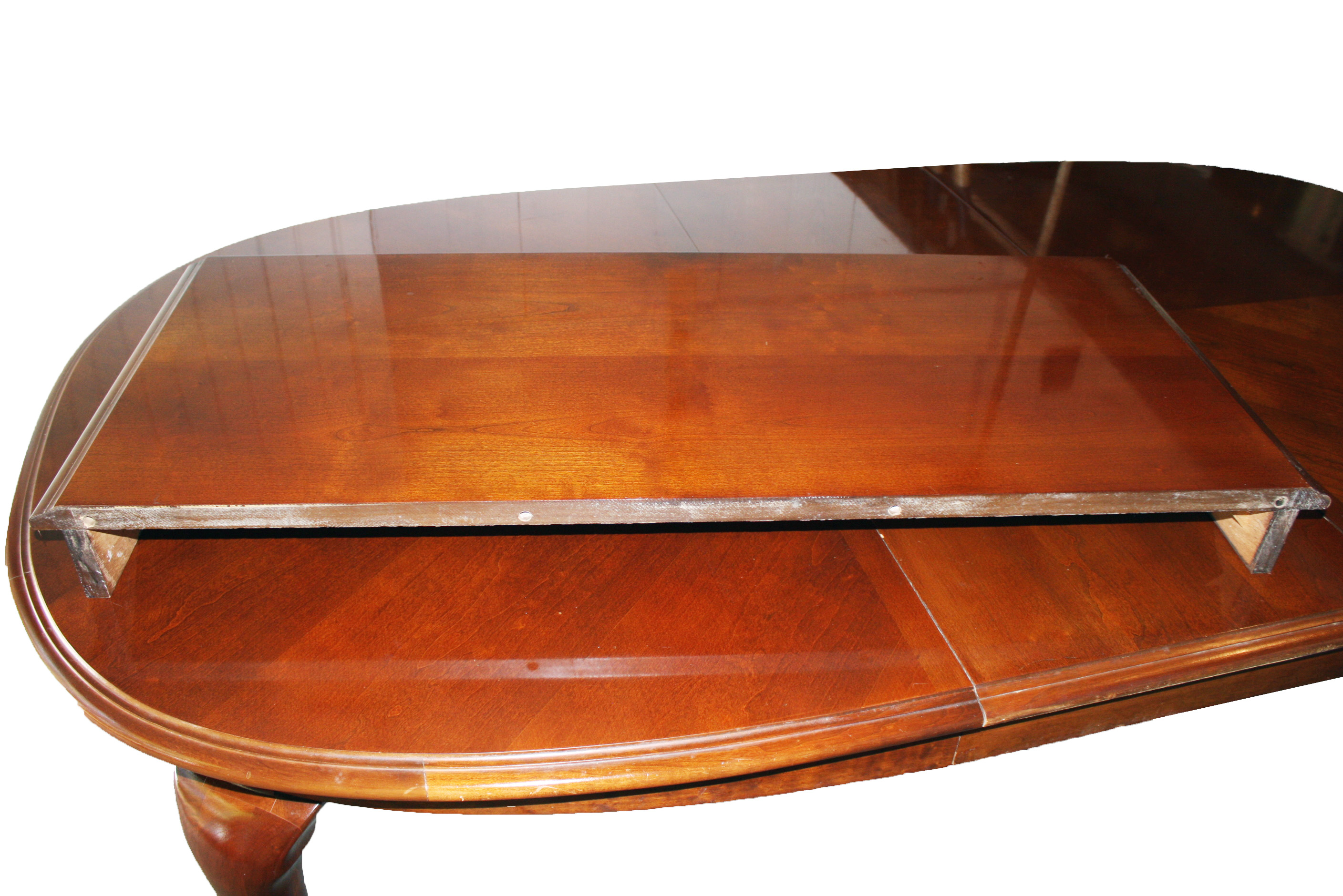 Vintage Chippendale Style Dining Table with Leaf Inserts