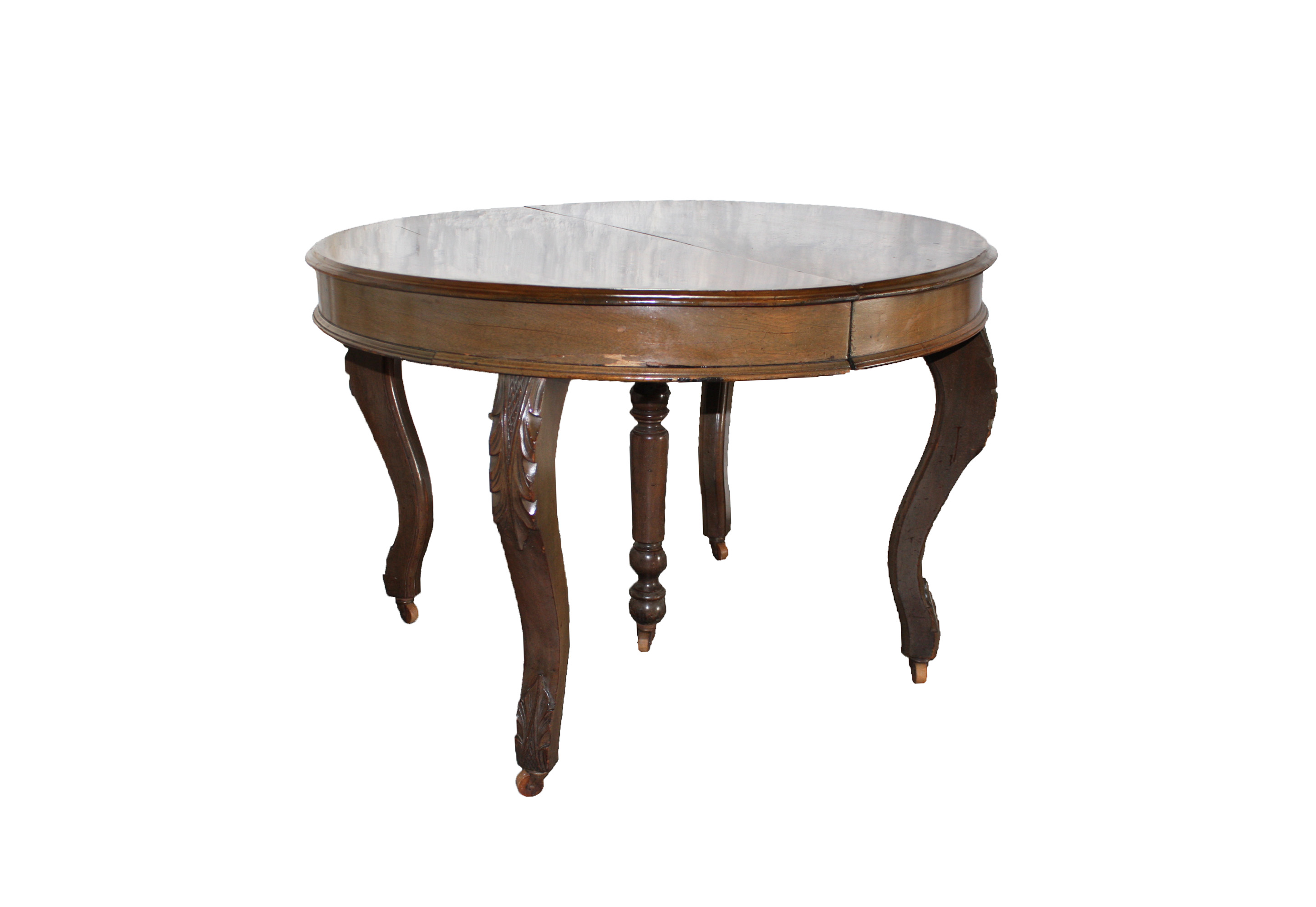 Antique Mahogany Dining Table with Leaf Inserts