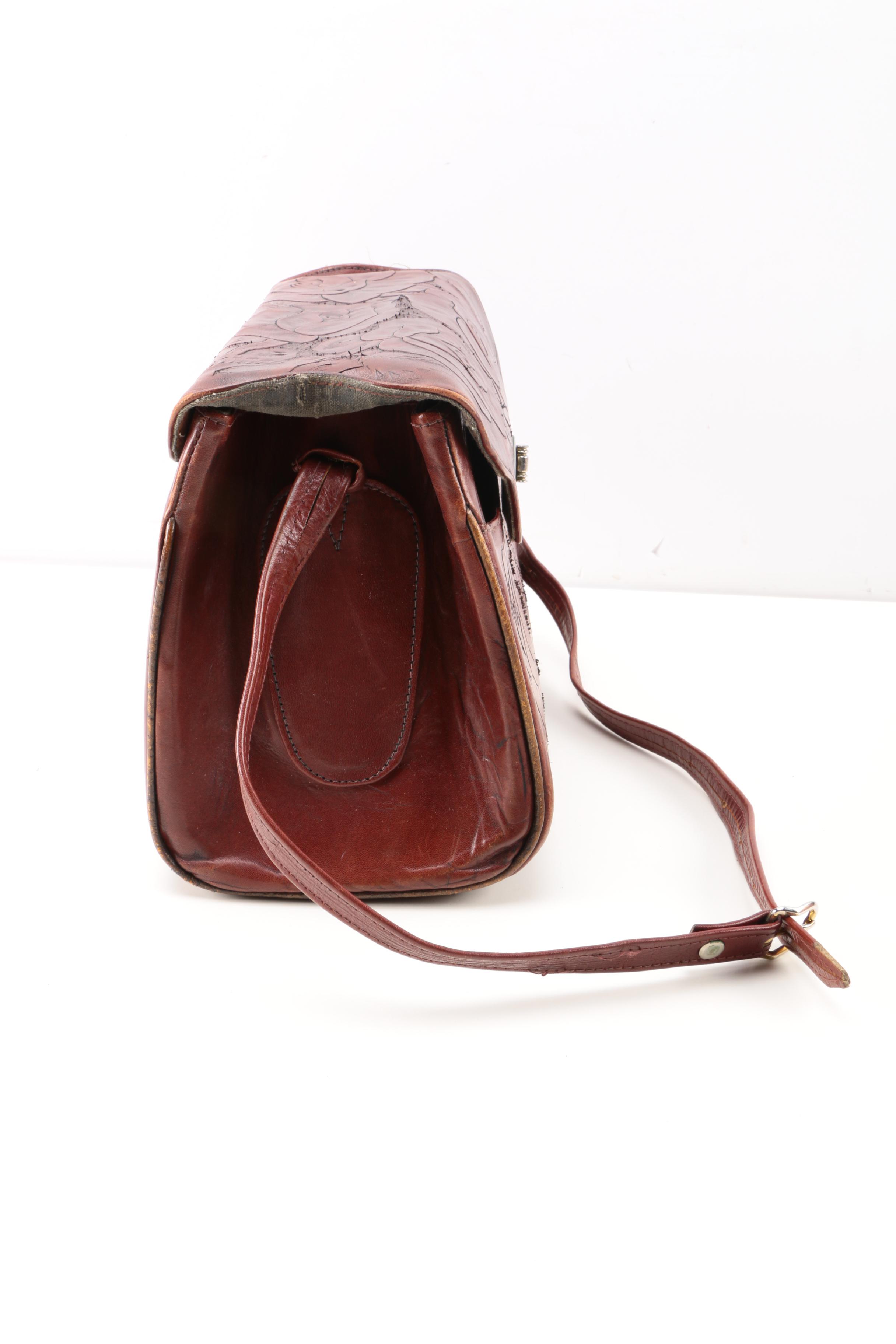 Vintage Tooled Leather Handbags