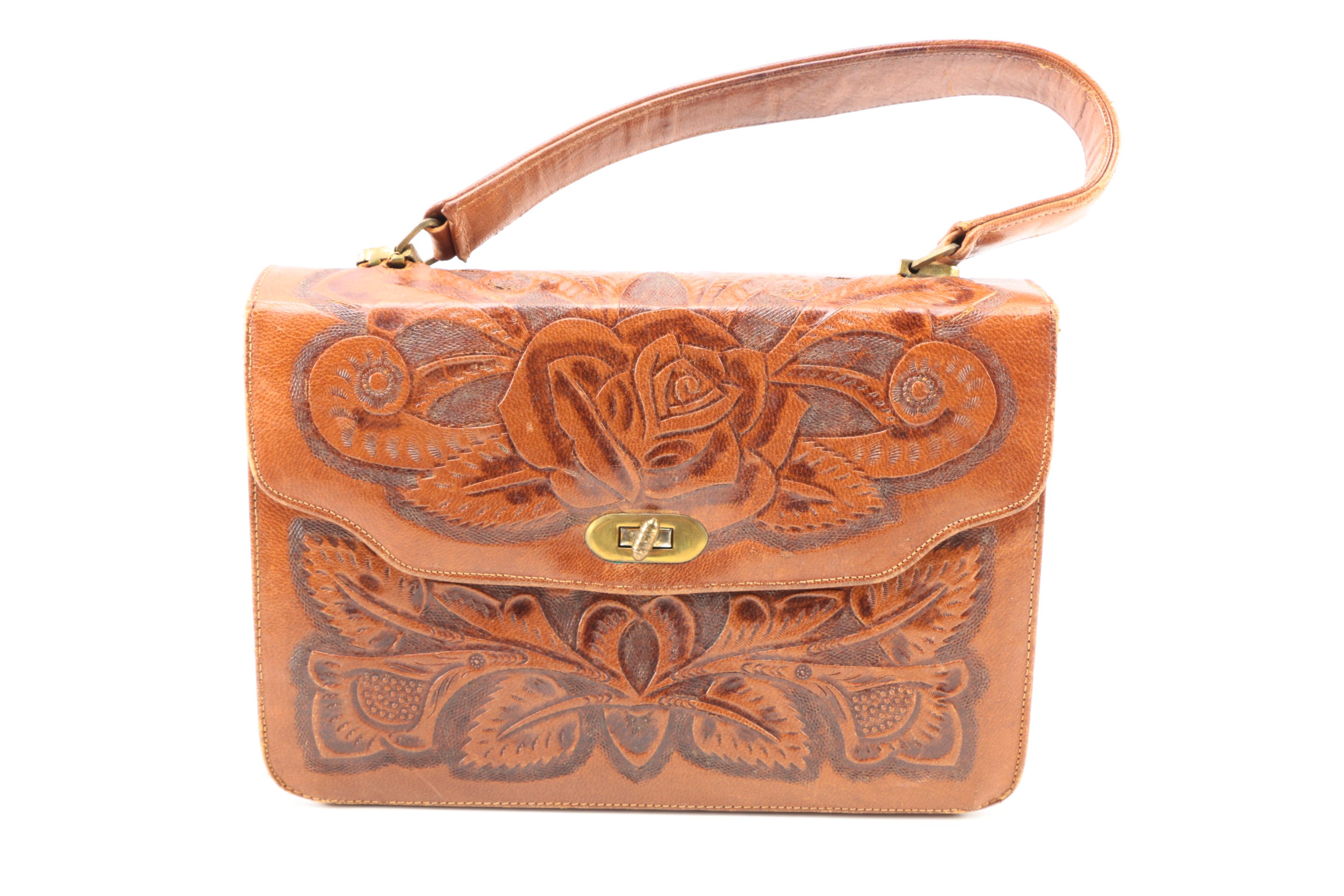 Vintage Tooled Leather Handbags