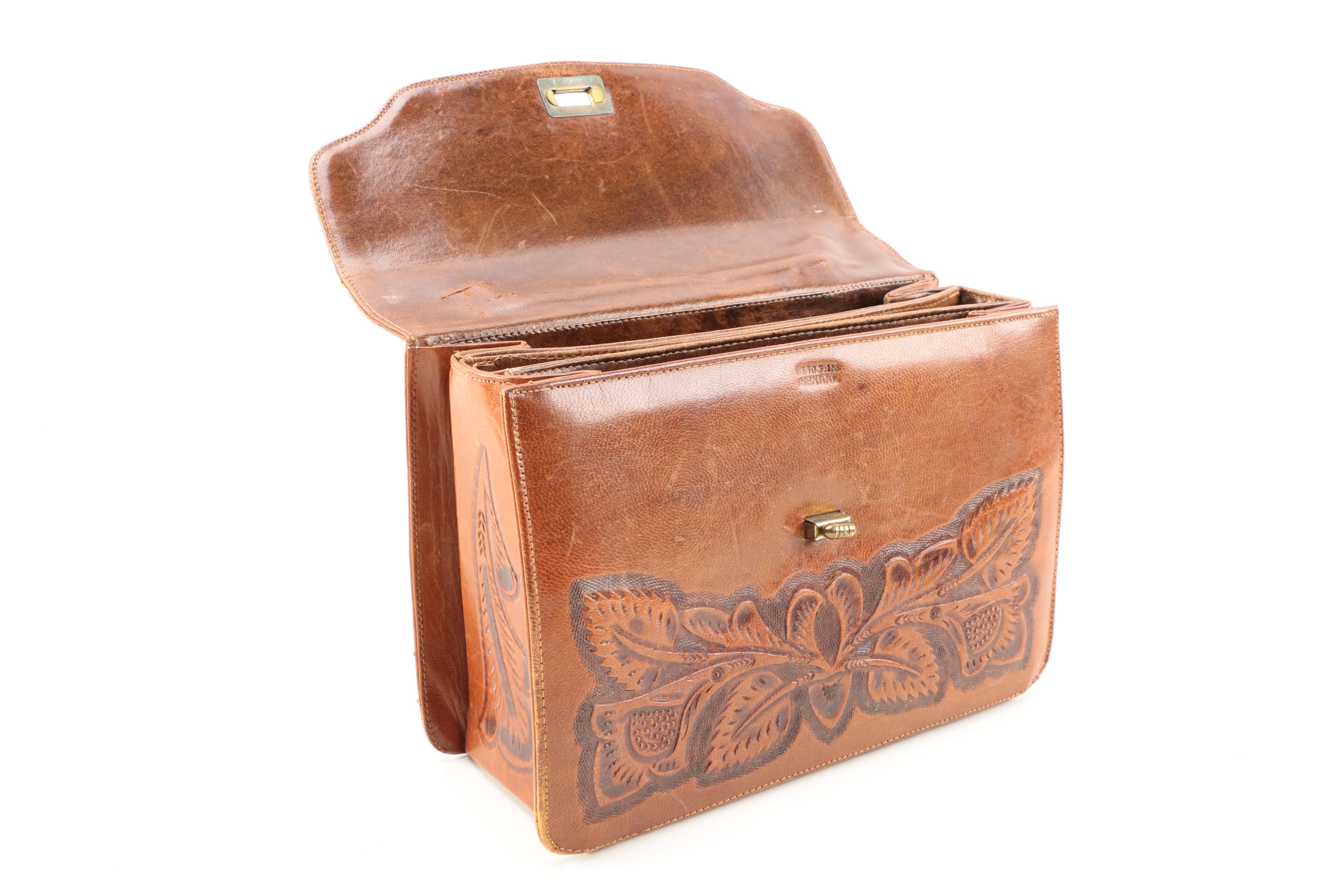 Vintage Tooled Leather Handbags
